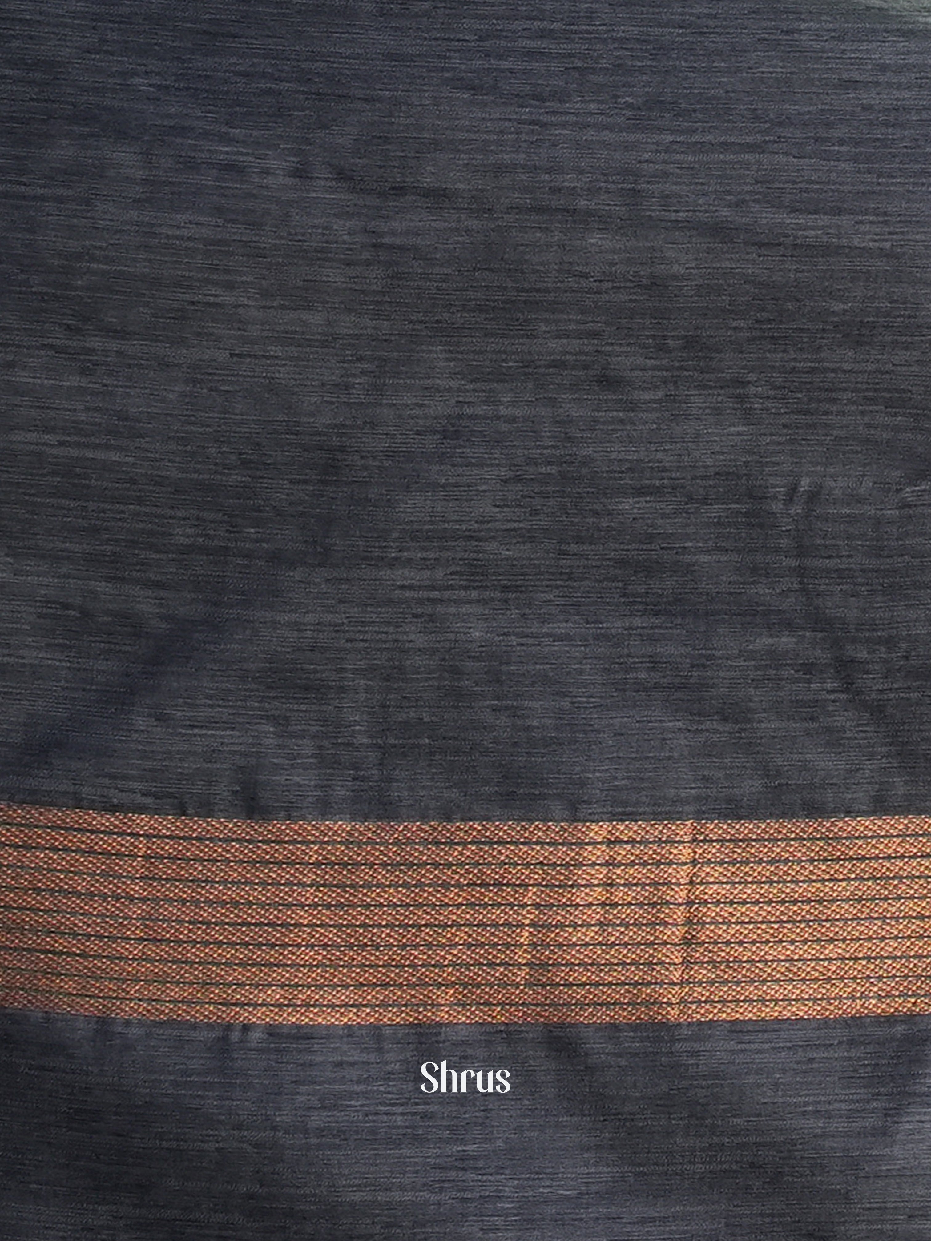 Black - Semi Jute Saree - Shop on Shrus.com