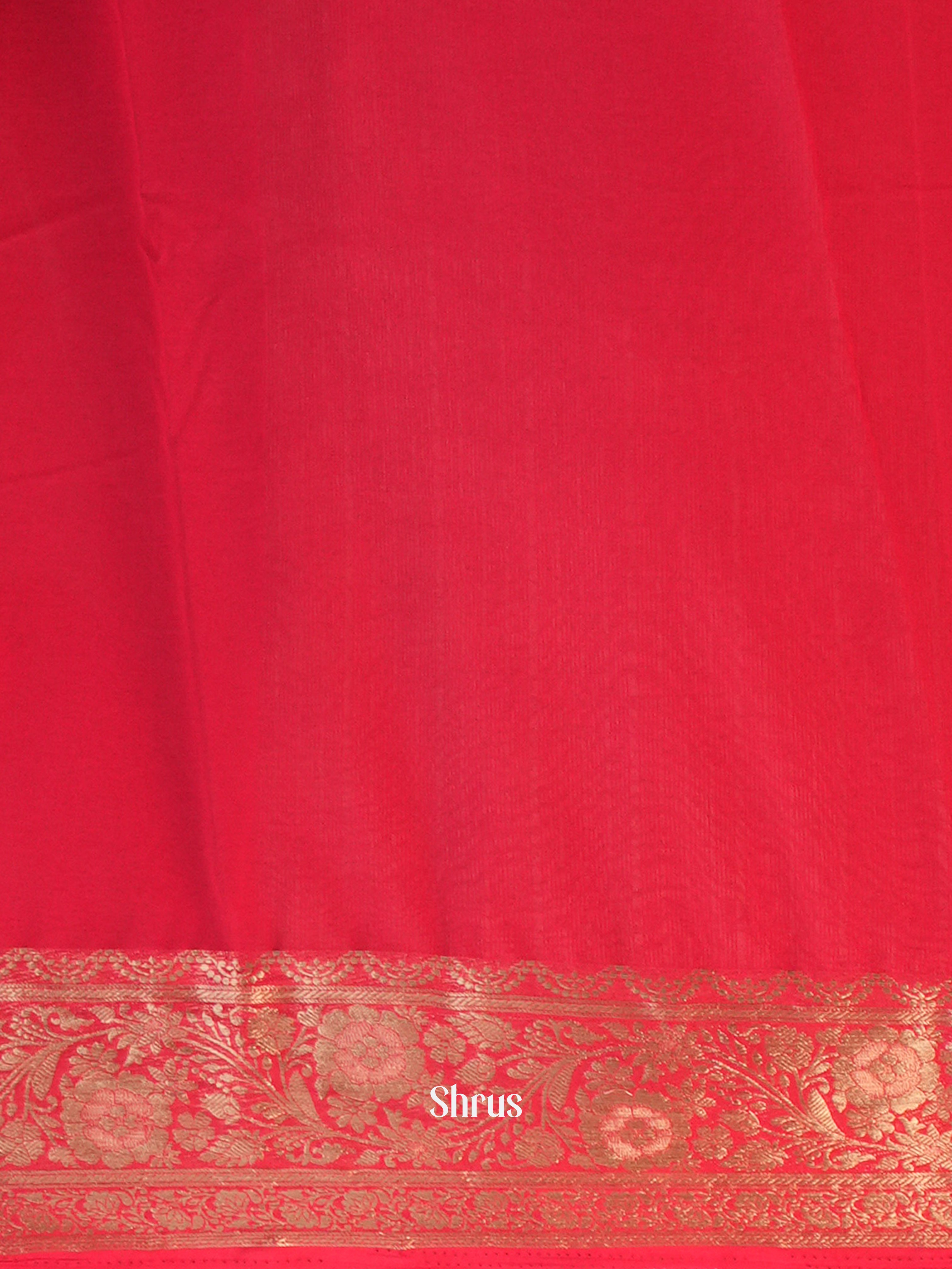 Red - Semi Georgette saree - Shop on Shrus.com