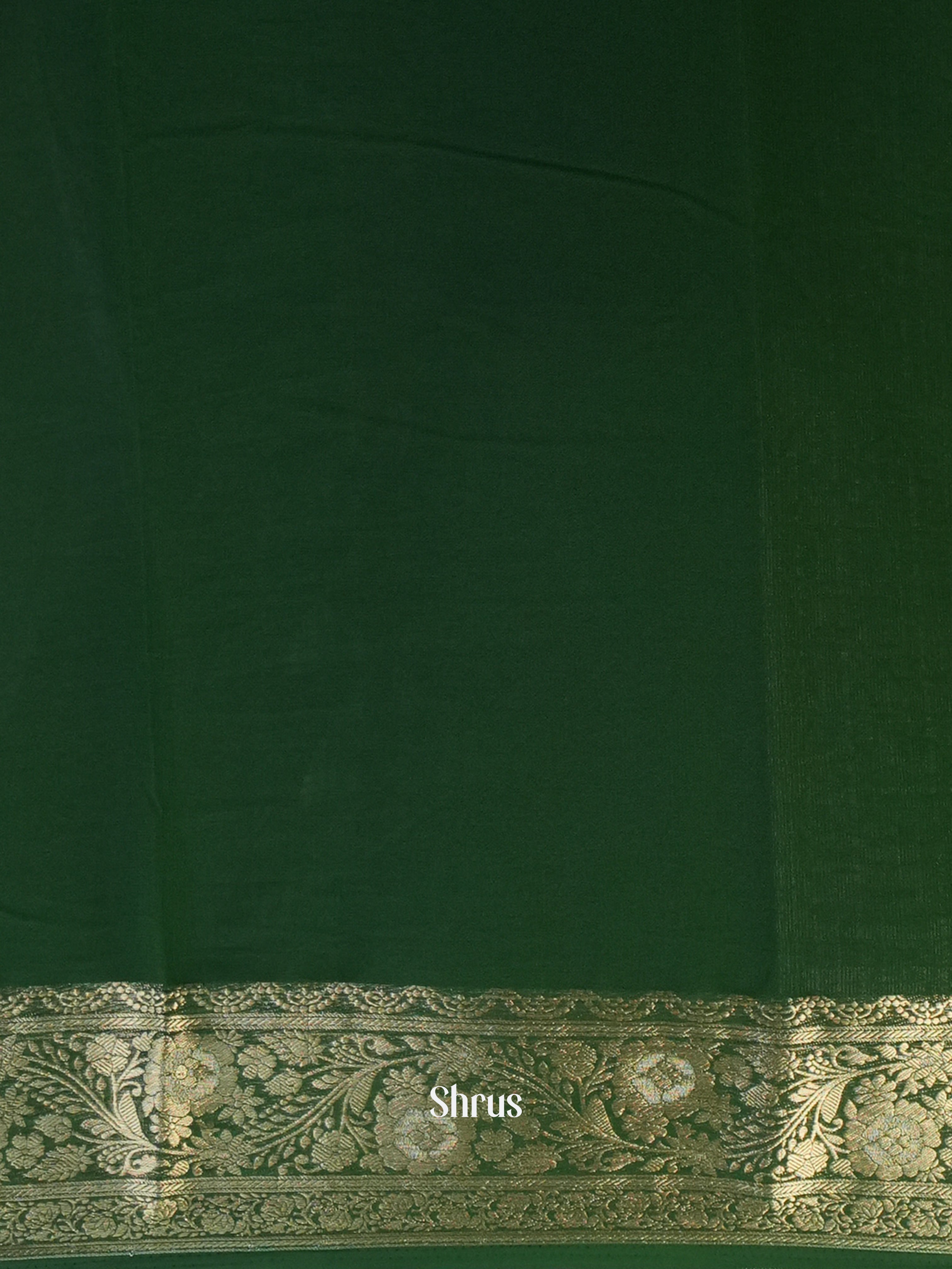 Green - Semi Georgette saree - Shop on Shrus.com