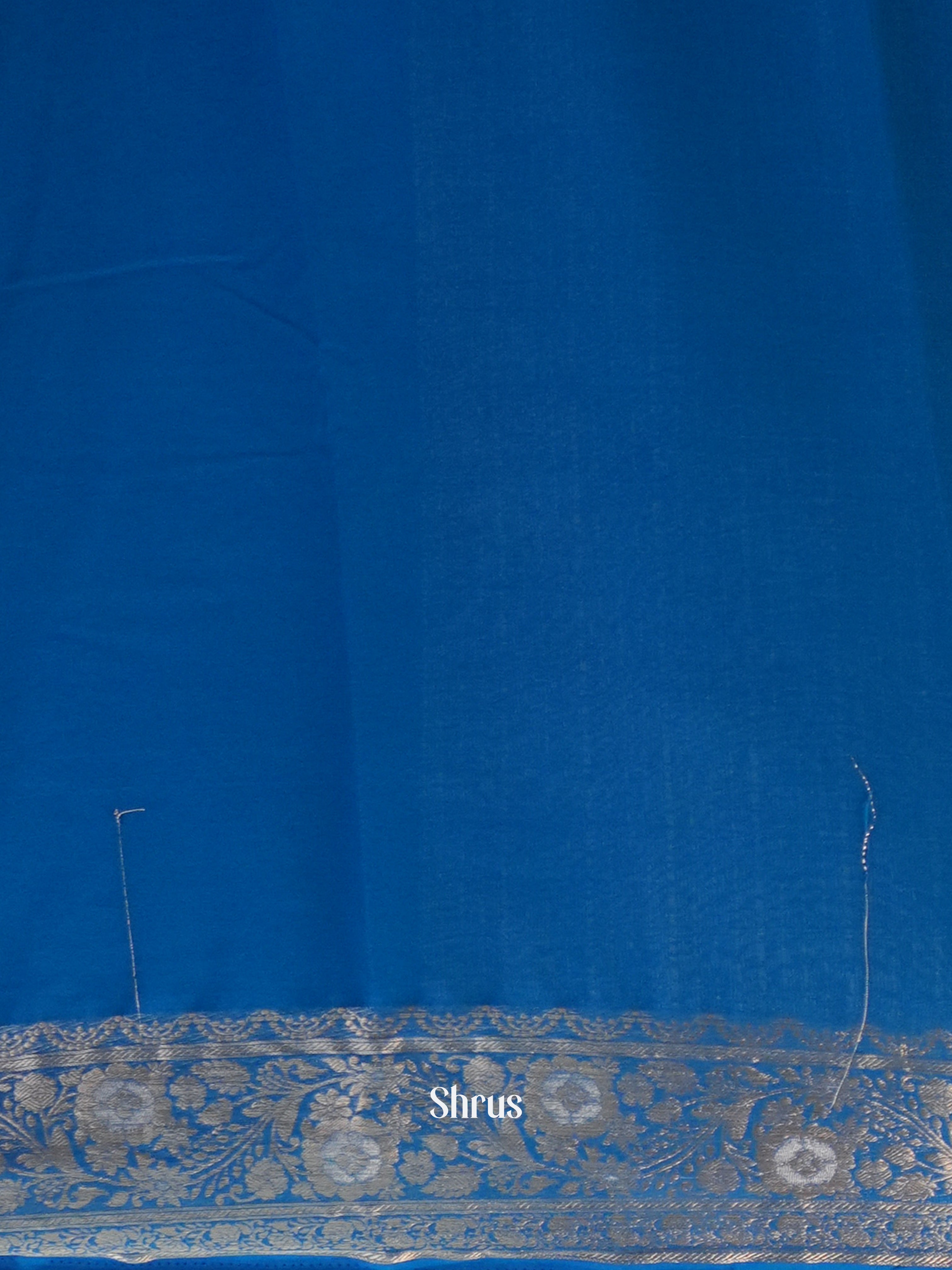 Blue - Semi Georgette saree - Shop on Shrus.com