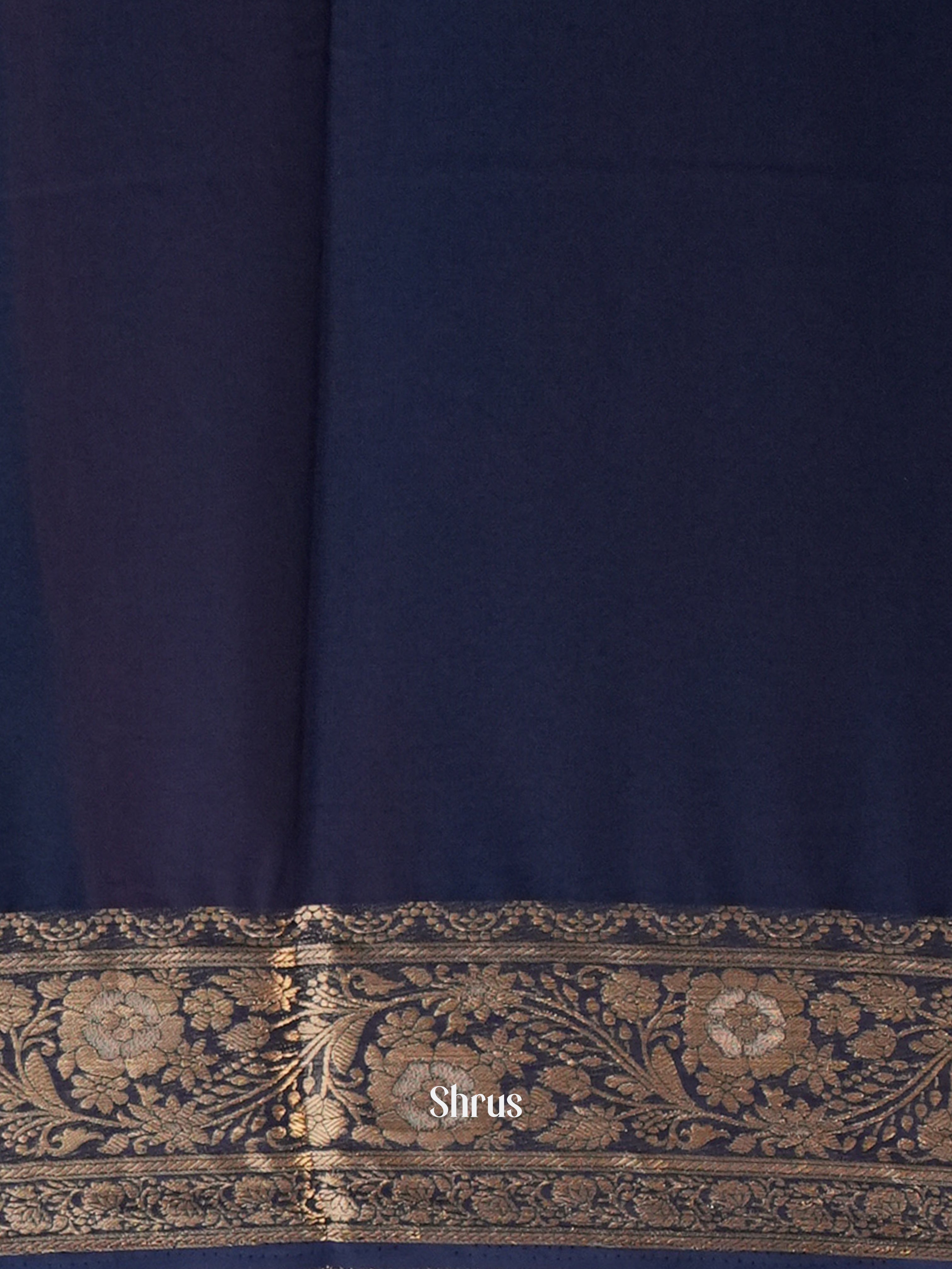 Blue - Semi Georgette saree - Shop on Shrus.com