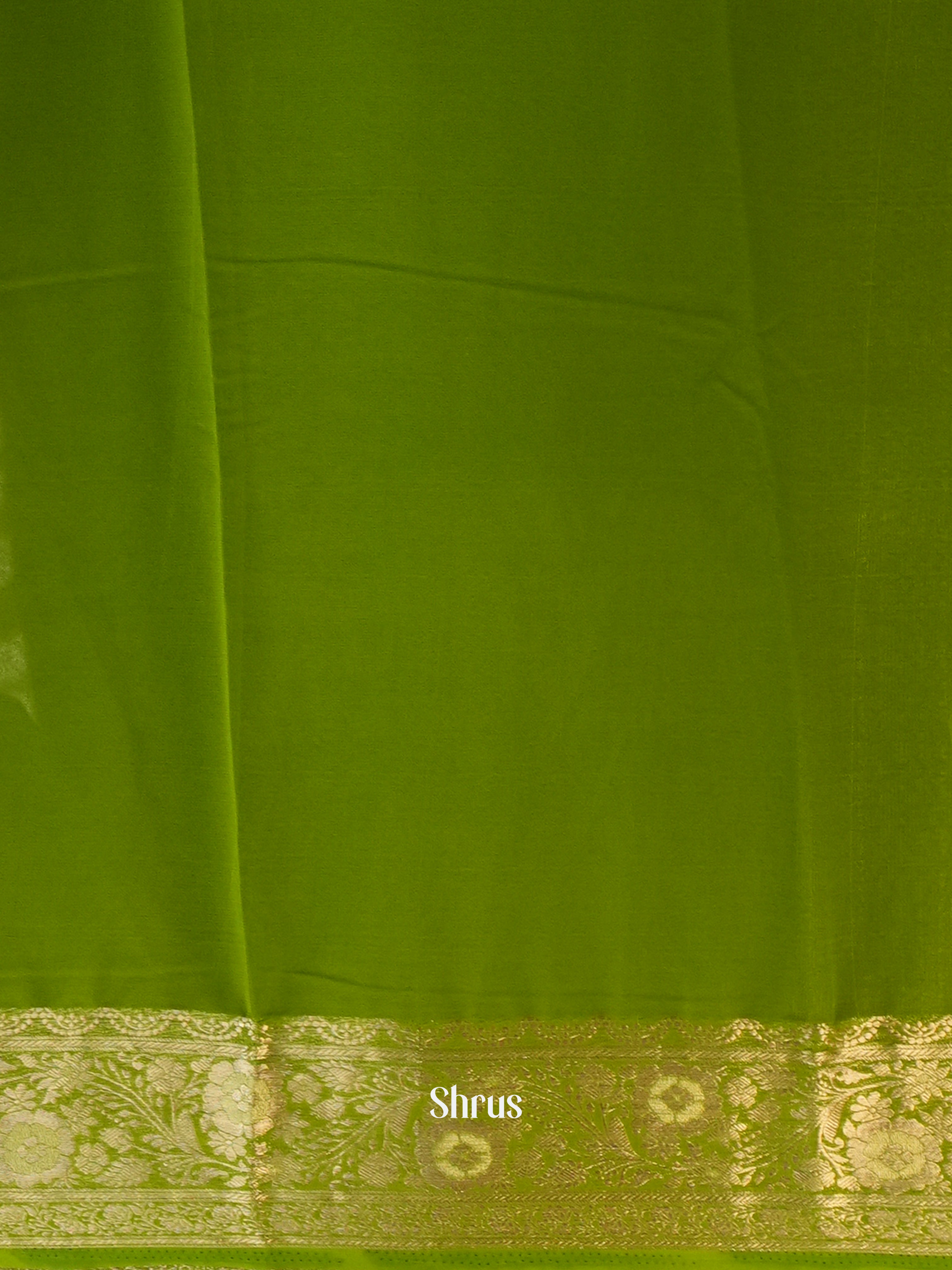 Green - Semi Georgette Saree - Shop on Shrus.com