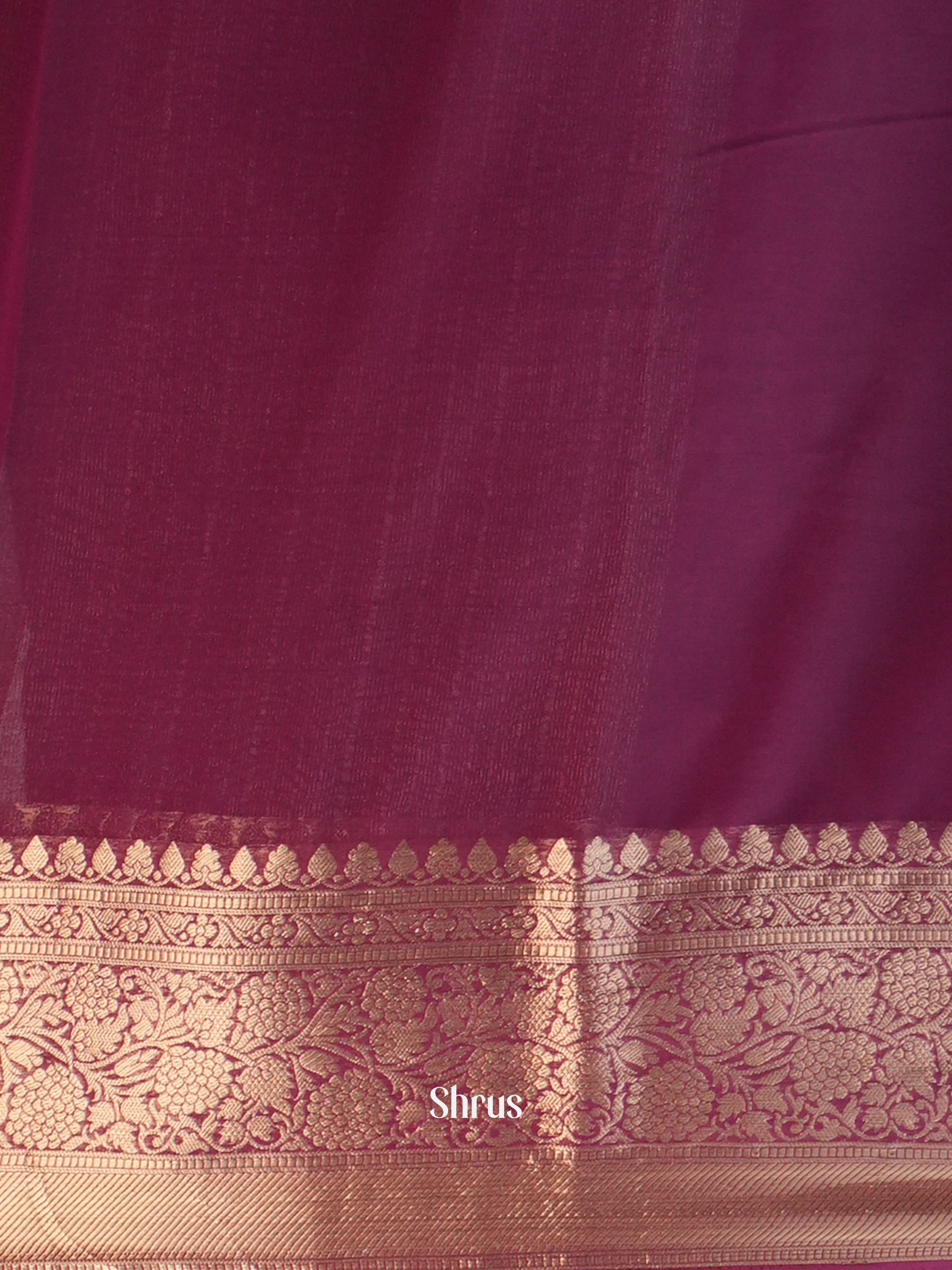 Maroon - Semi Georgette Saree - Shop on Shrus.com