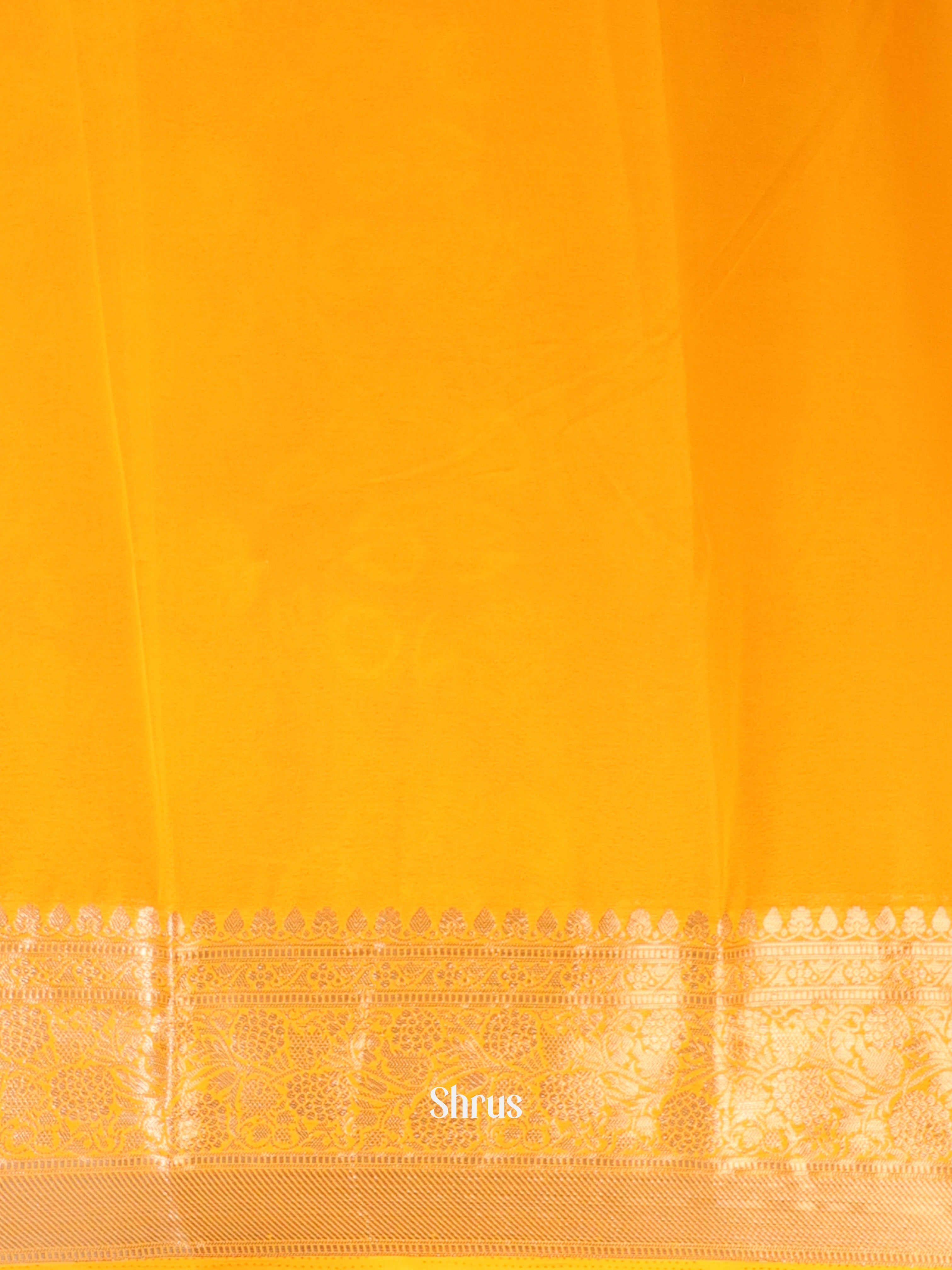 Mustard - Semi Georgette Saree - Shop on Shrus.com