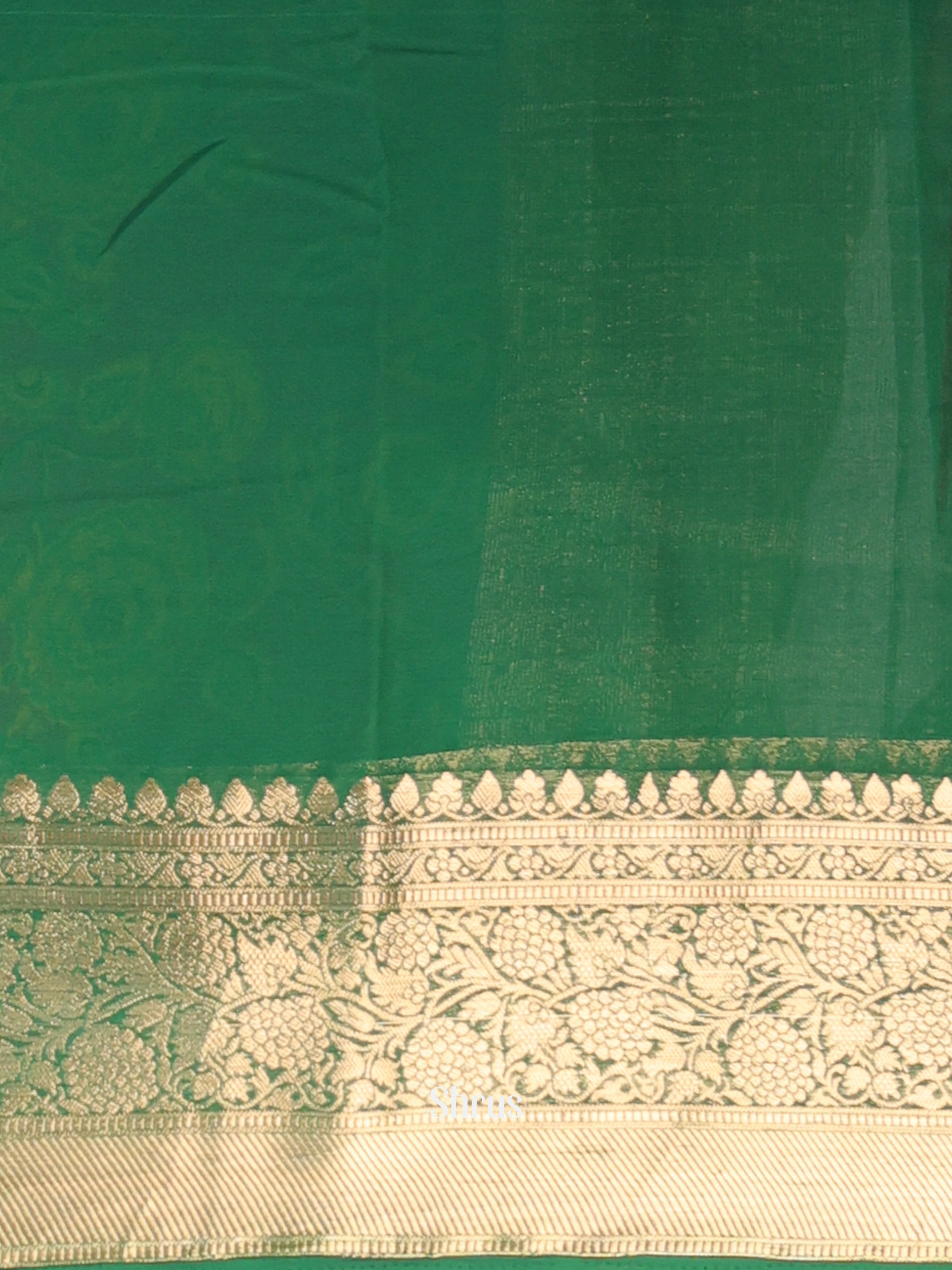 Green - Semi Georgette Saree - Shop on Shrus.com