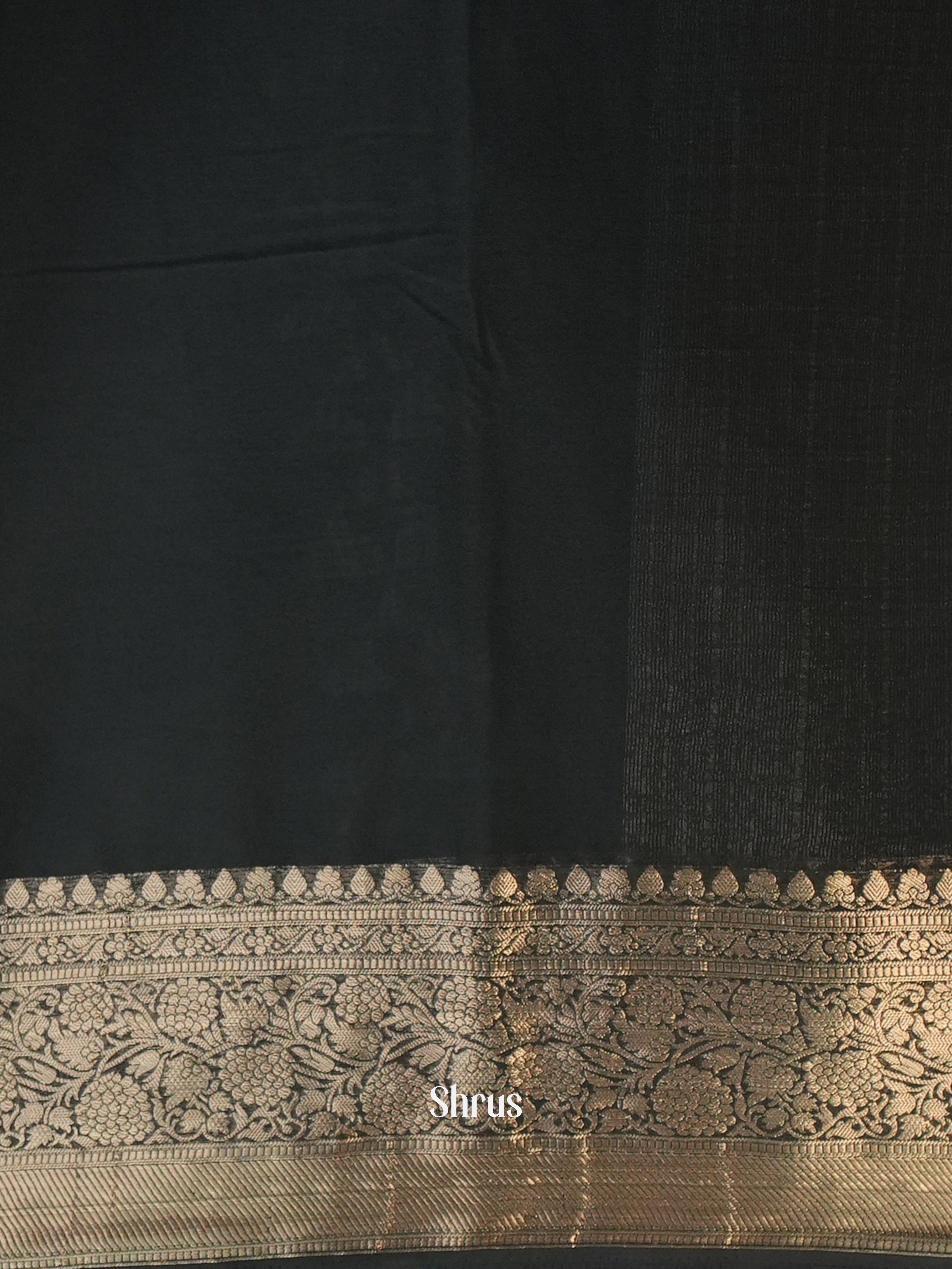 Black - Semi Georgette Saree - Shop on Shrus.com