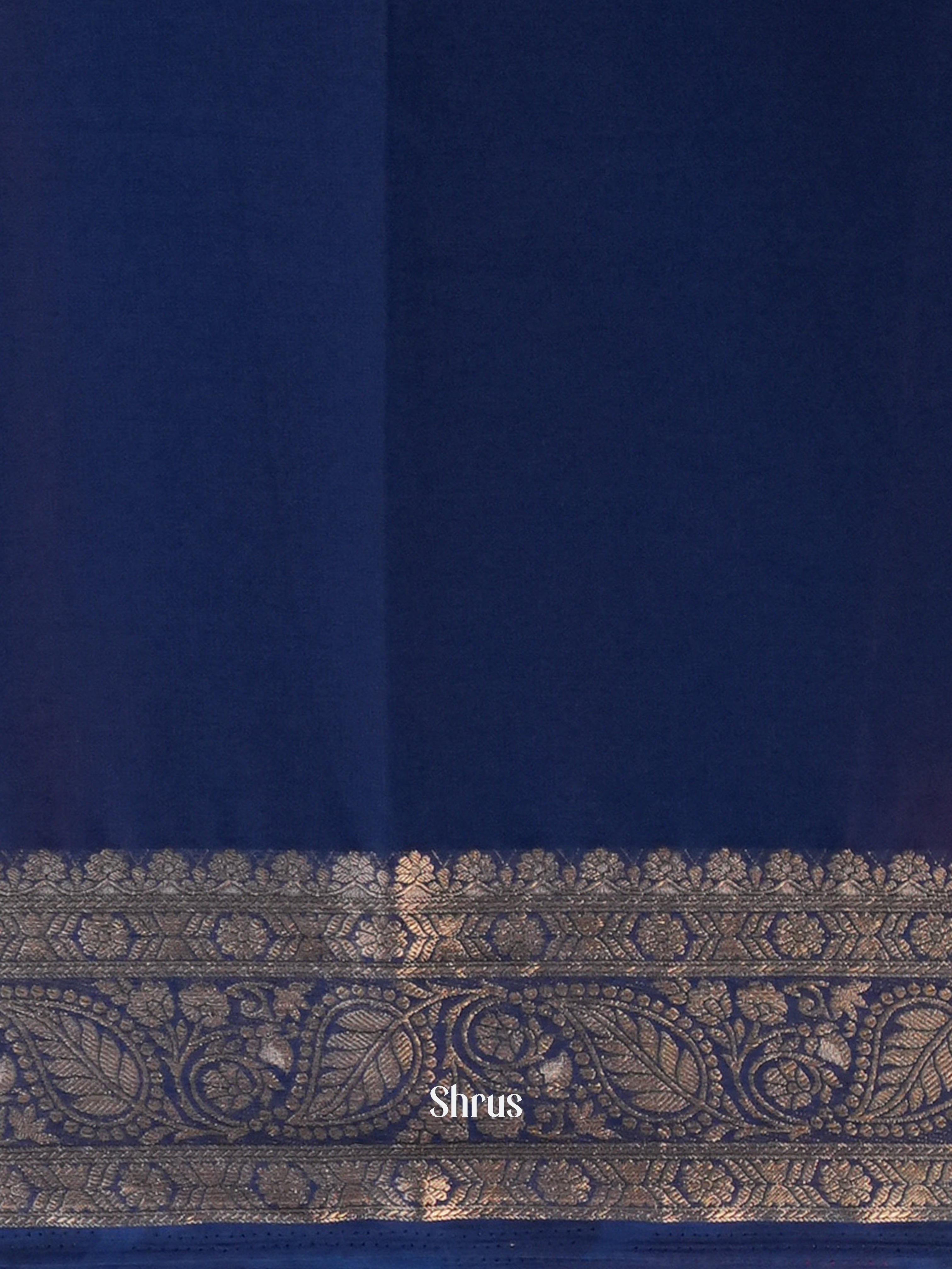 Blue - Semi Georgette Saree - Shop on Shrus.com
