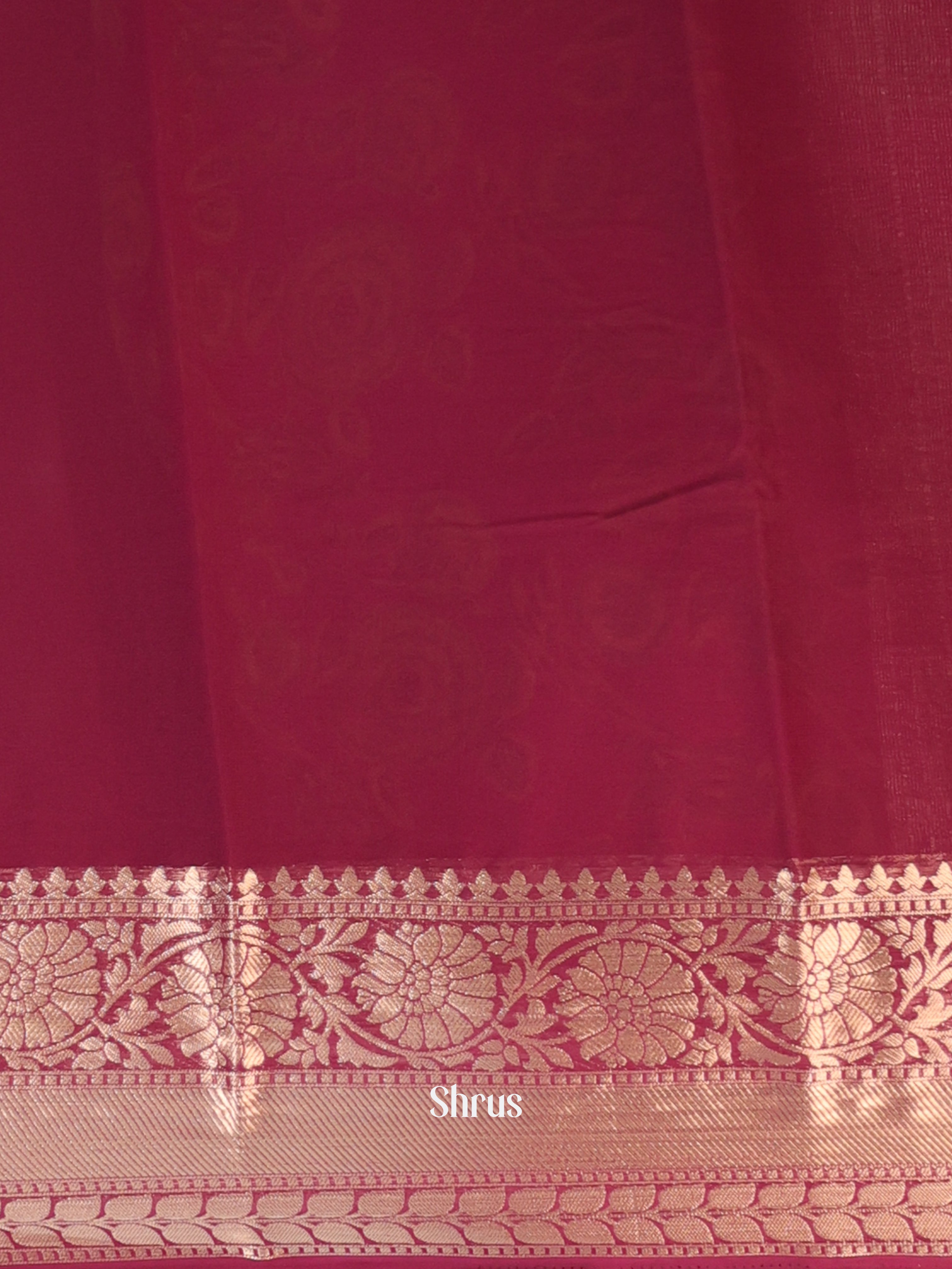 Maroon - Semi Georgette Saree - Shop on Shrus.com