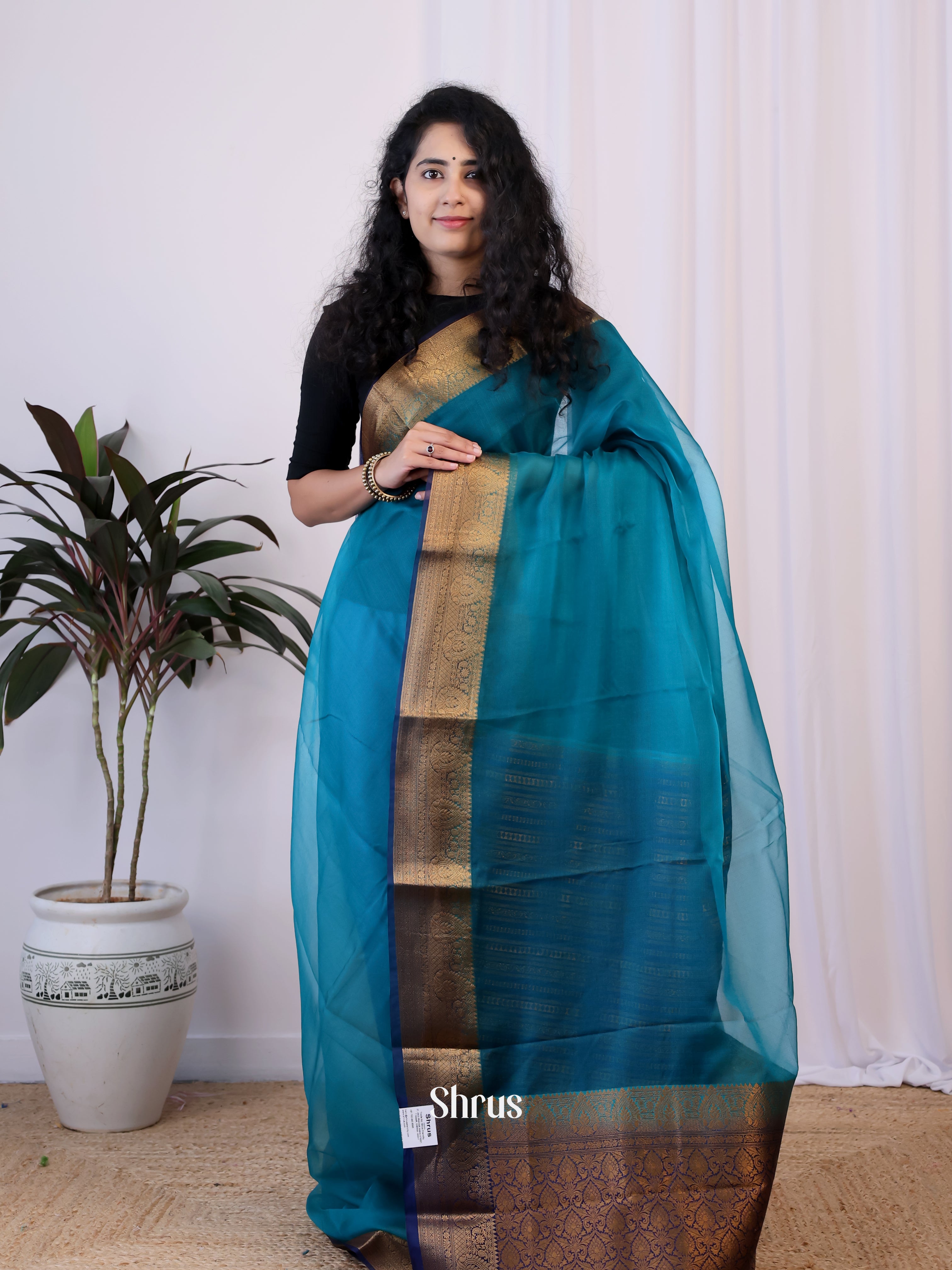 CIS15801 - Semi Organza Saree - Shop on Shrus.com