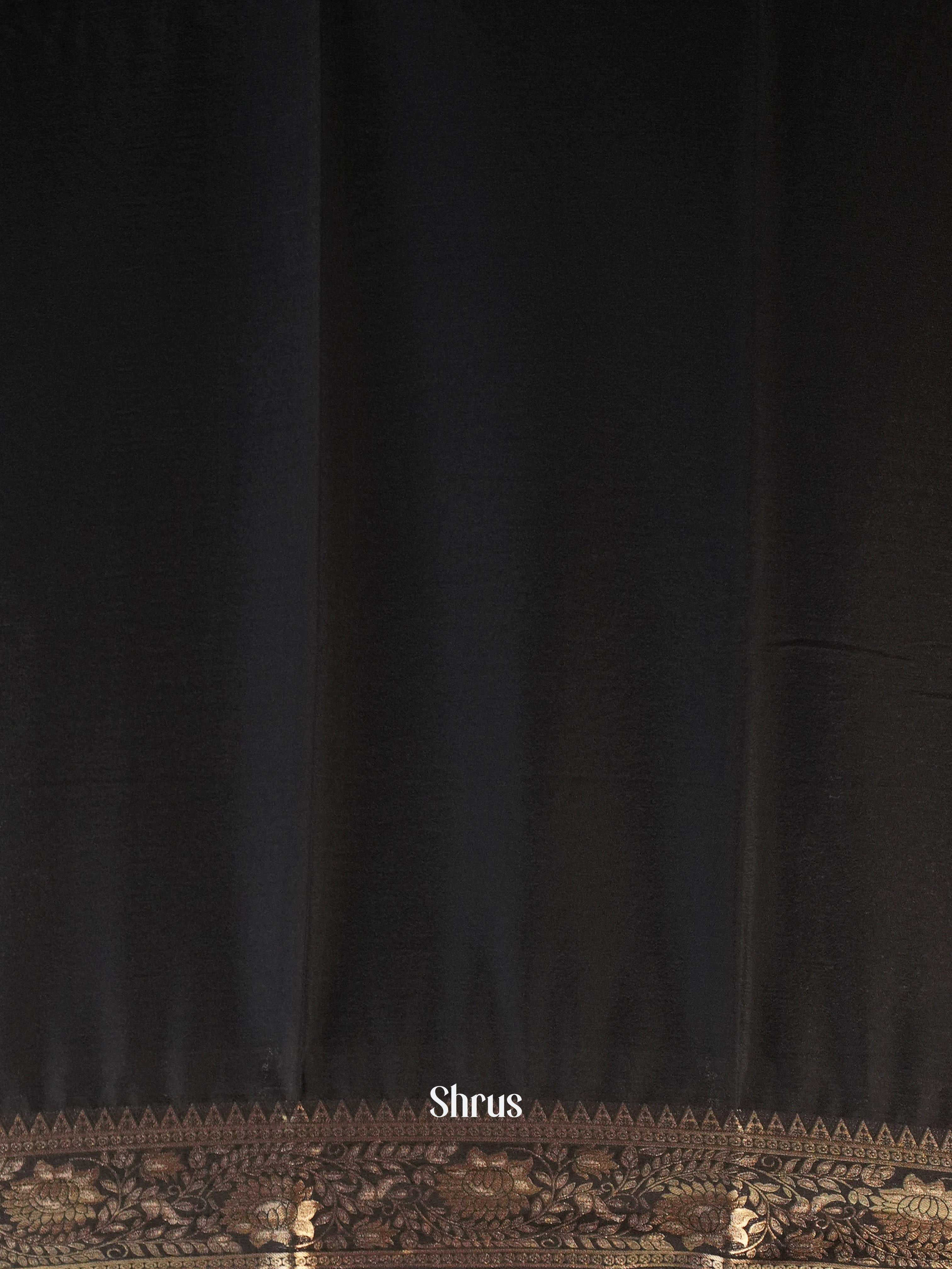 Black - Semi Mysoresilk Saree - Shop on Shrus.com