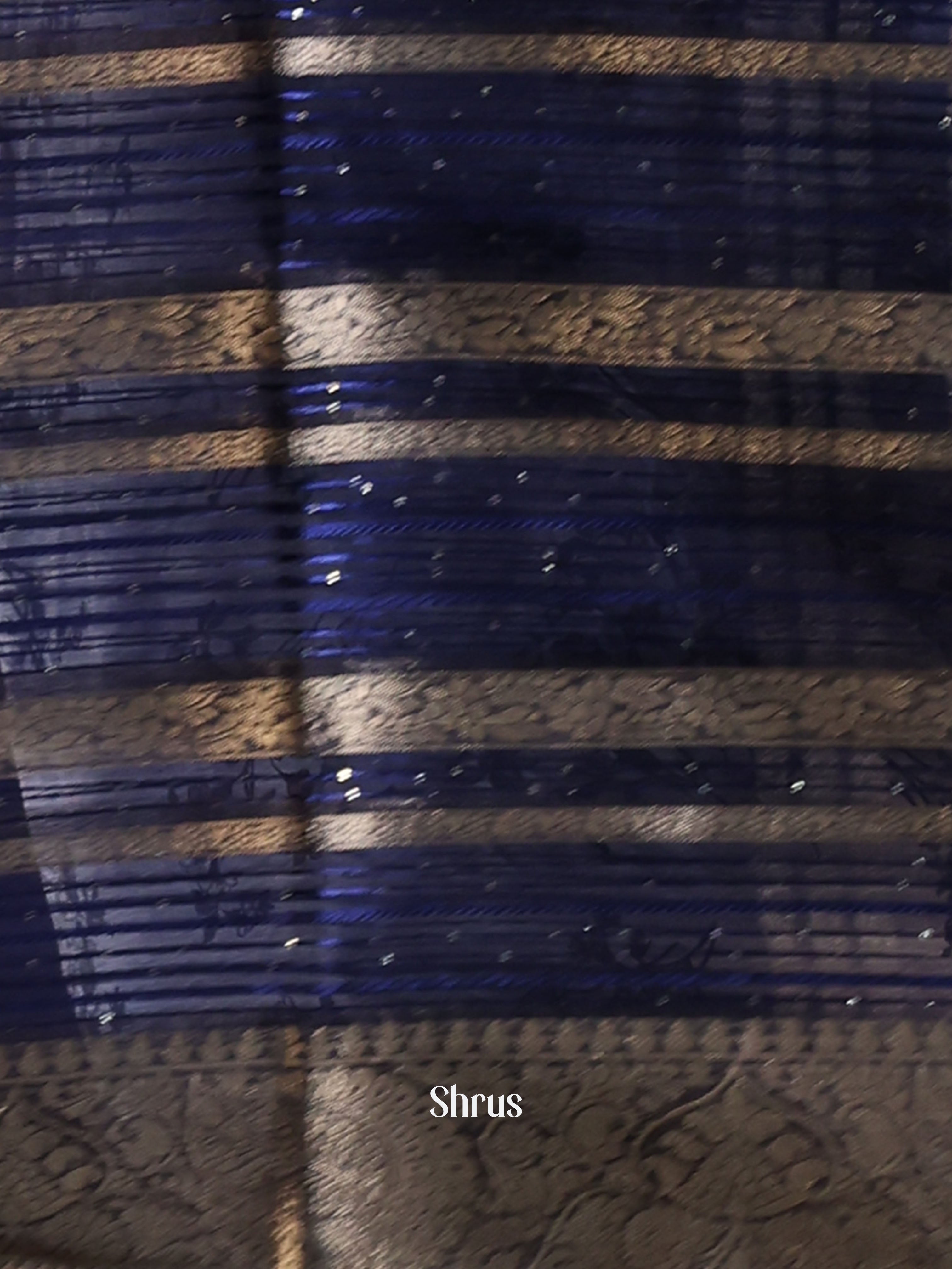 Blue - Semi Organza Saree - Shop on Shrus.com