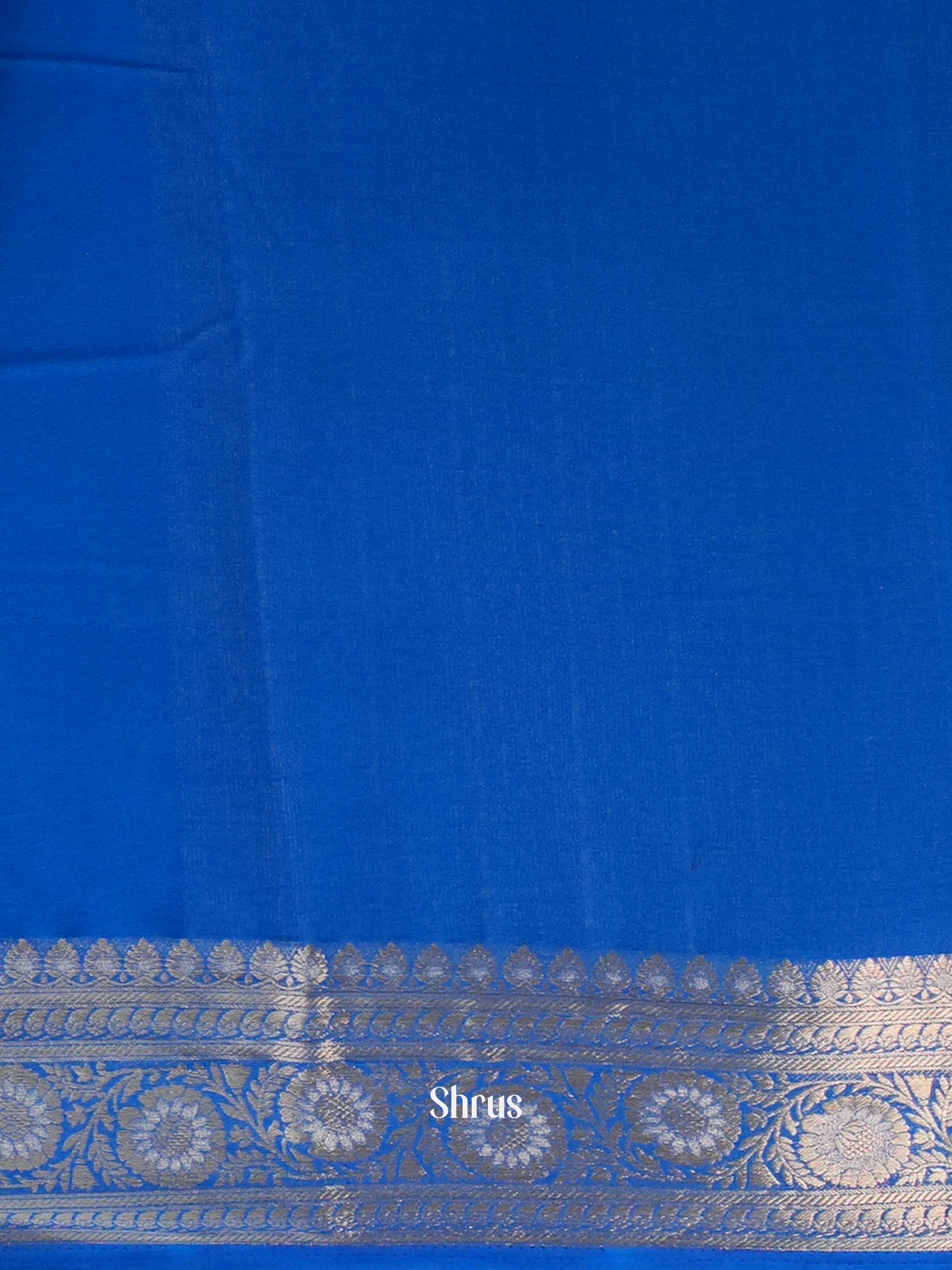Blue- Semi Georgette Saree - Shop on Shrus.com