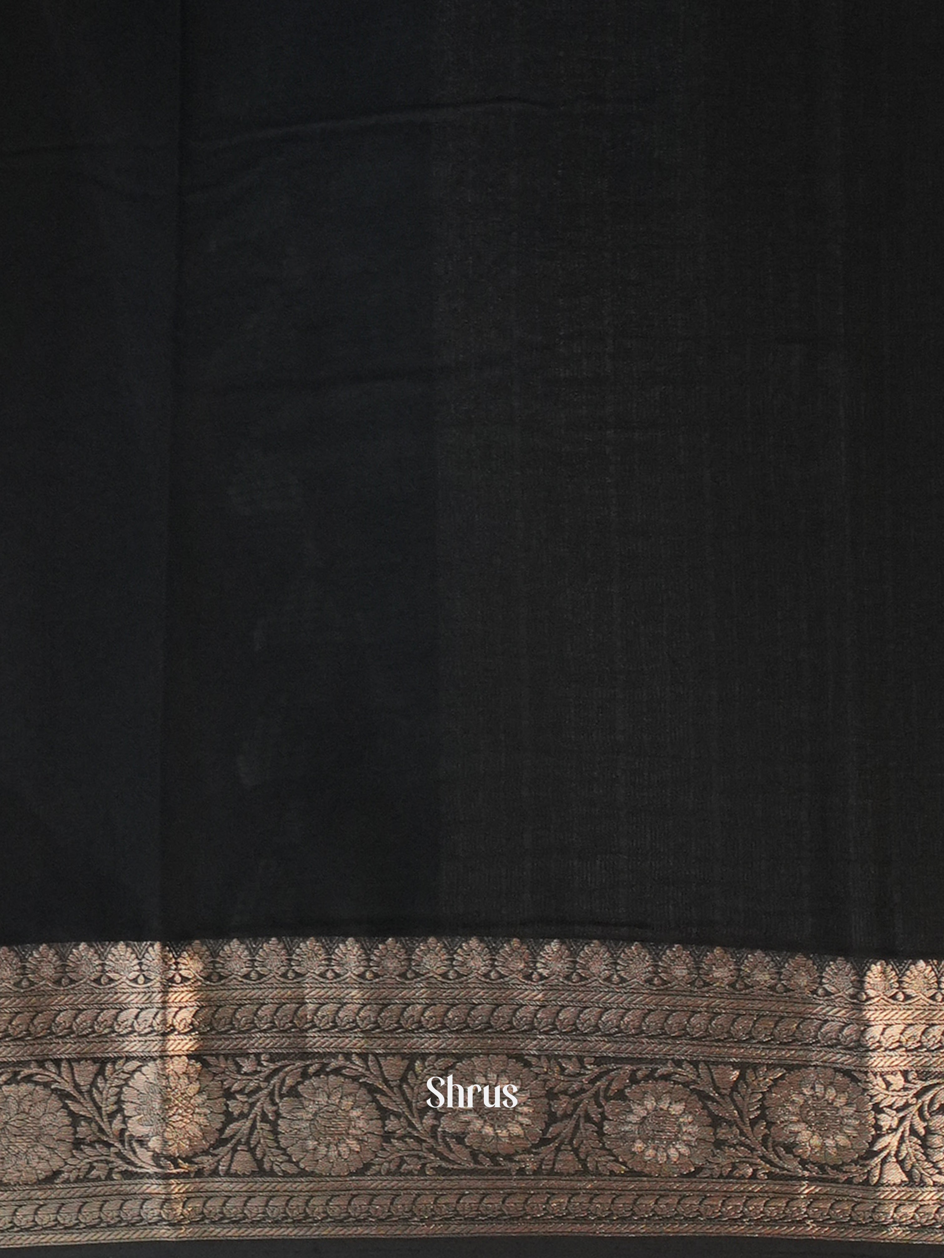 Black - Semi Georgette Saree - Shop on Shrus.com