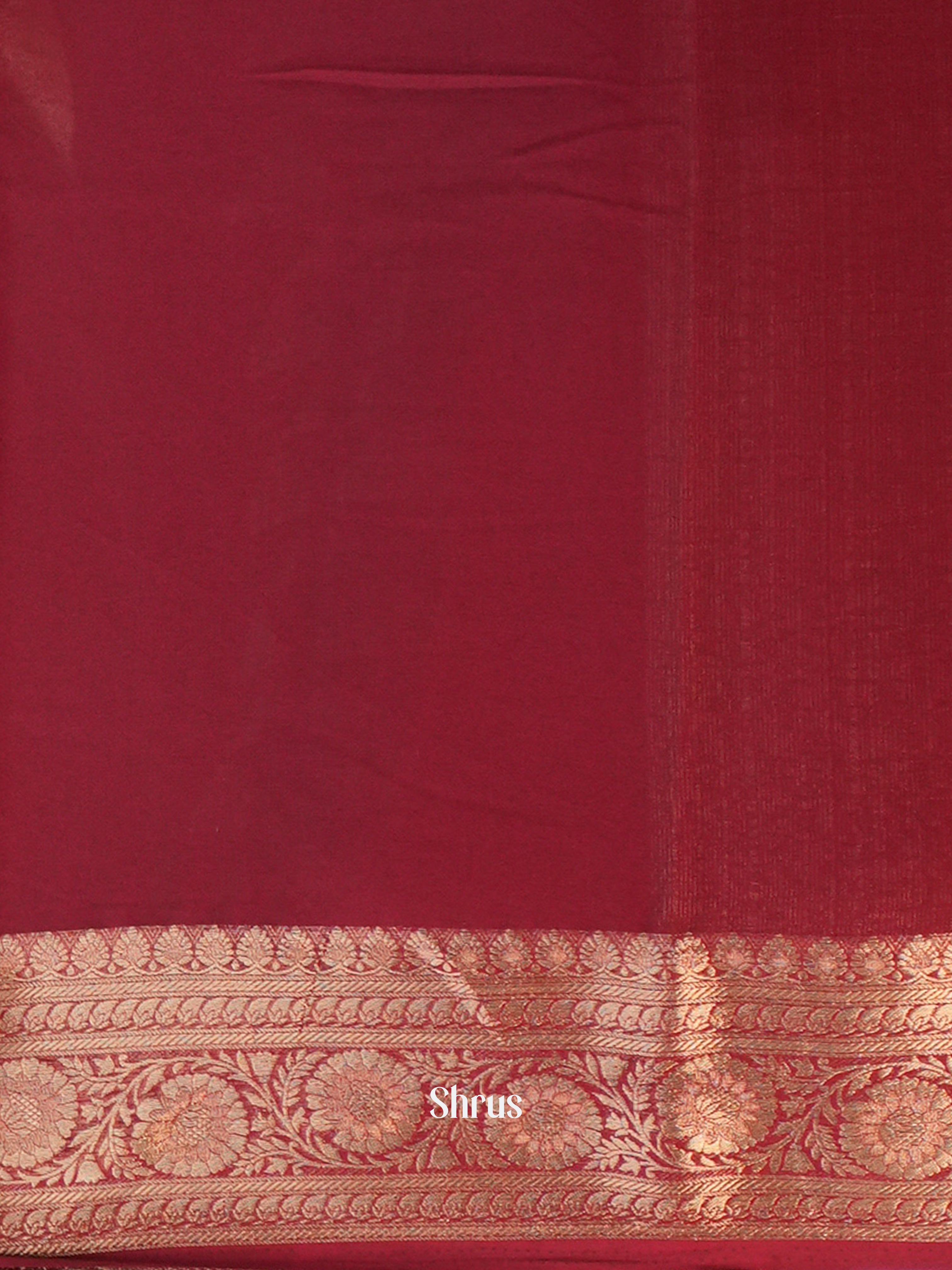 Maroon - Semi Georgette Saree - Shop on Shrus.com