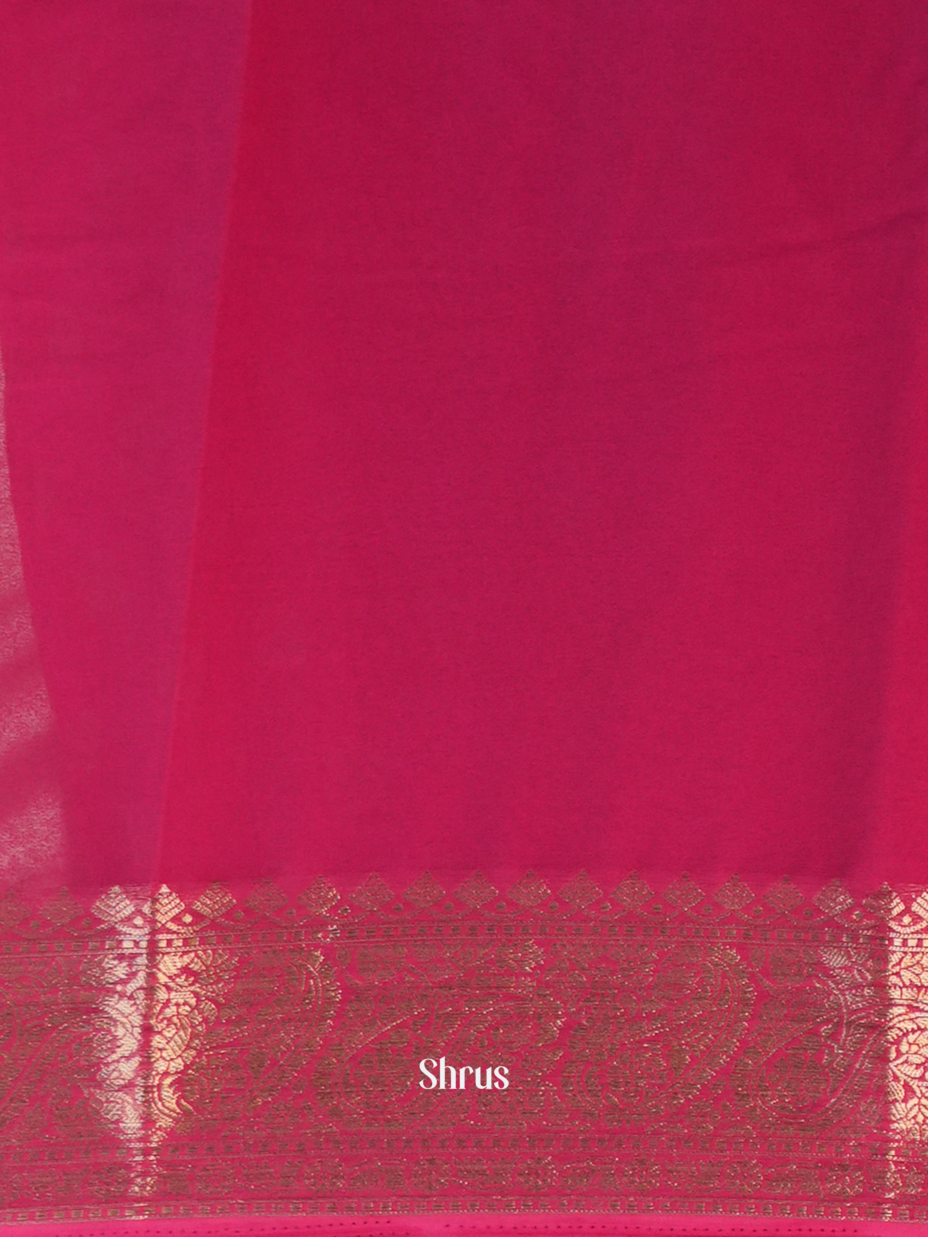 Pink - Semi Georgette Saree - Shop on Shrus.com