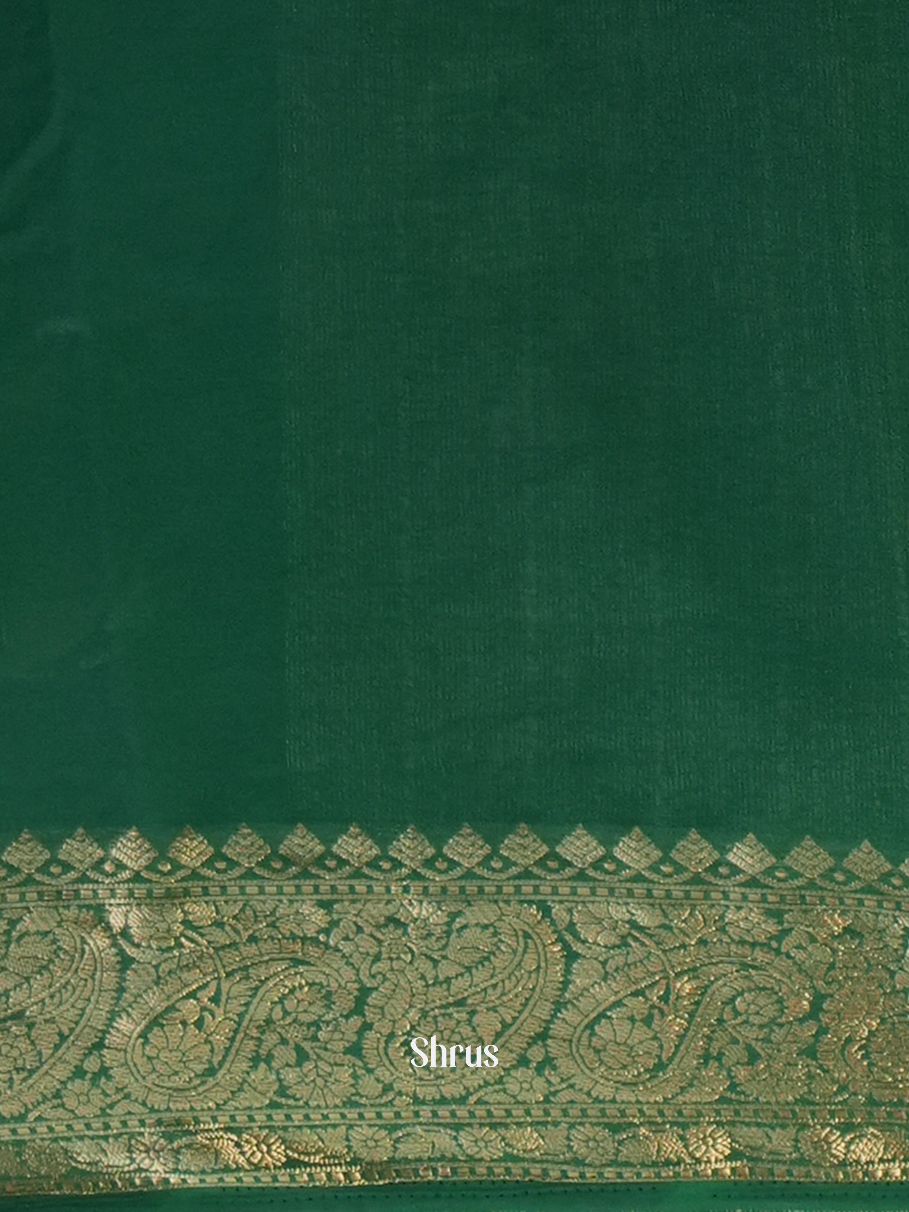 Green - Semi Georgette Saree - Shop on Shrus.com