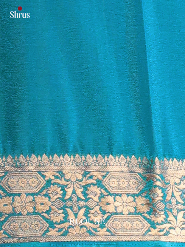 Blue - Semi Mysoresilk Saree - Shop on Shrus.com