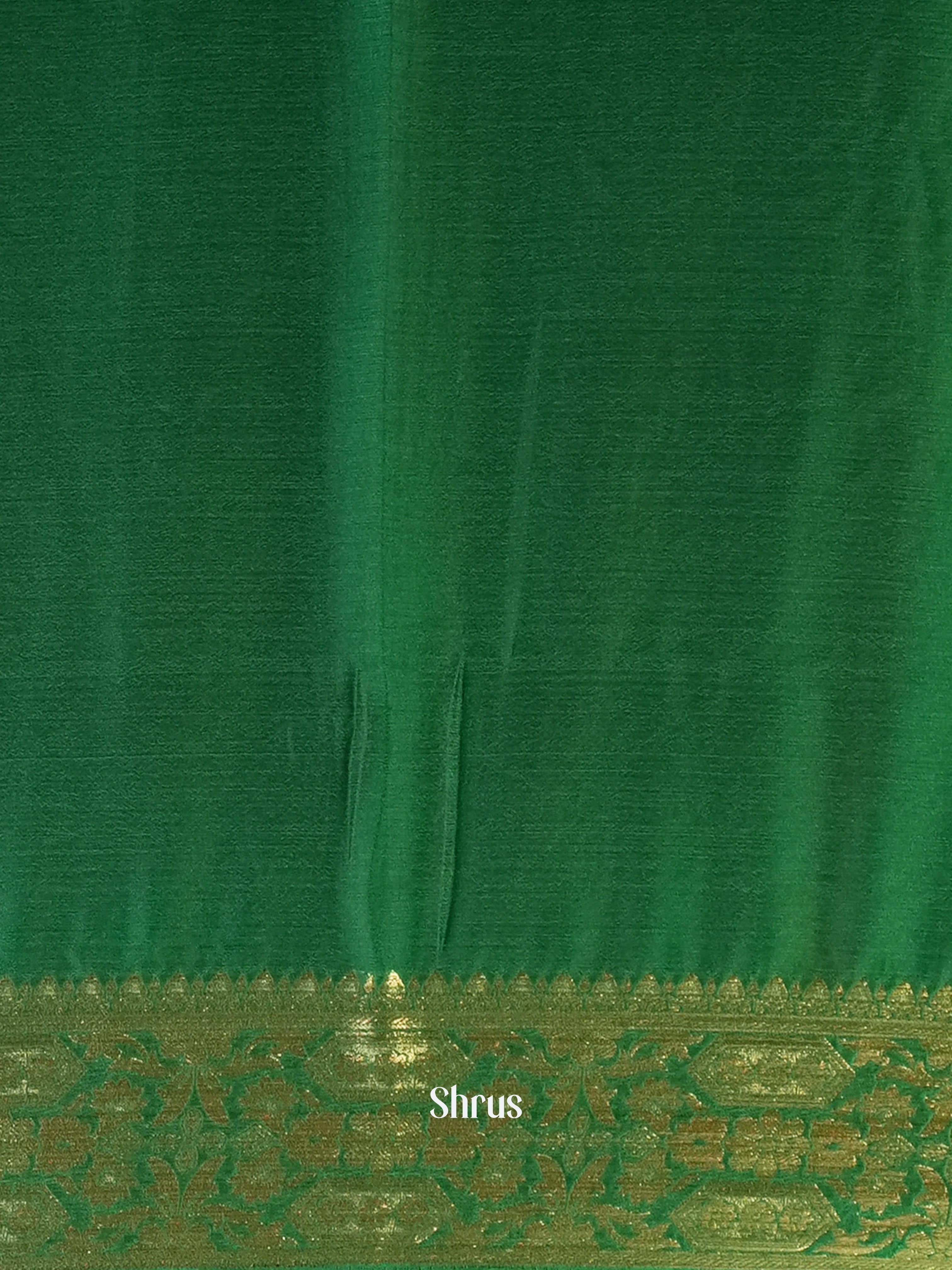 Green - Semi Mysoresilk Saree - Shop on Shrus.com
