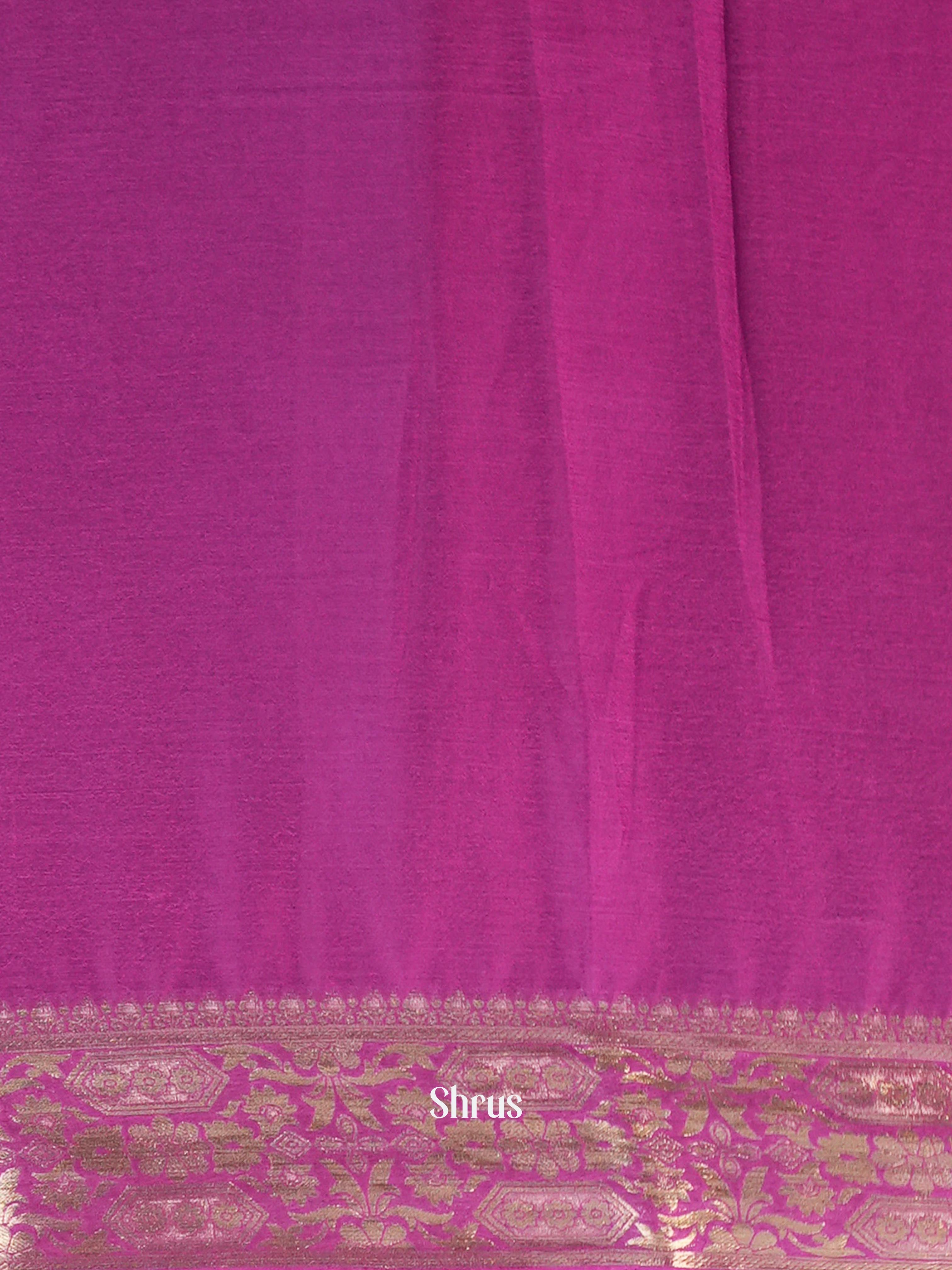 Purple - Semi Mysoresilk Saree - Shop on Shrus.com