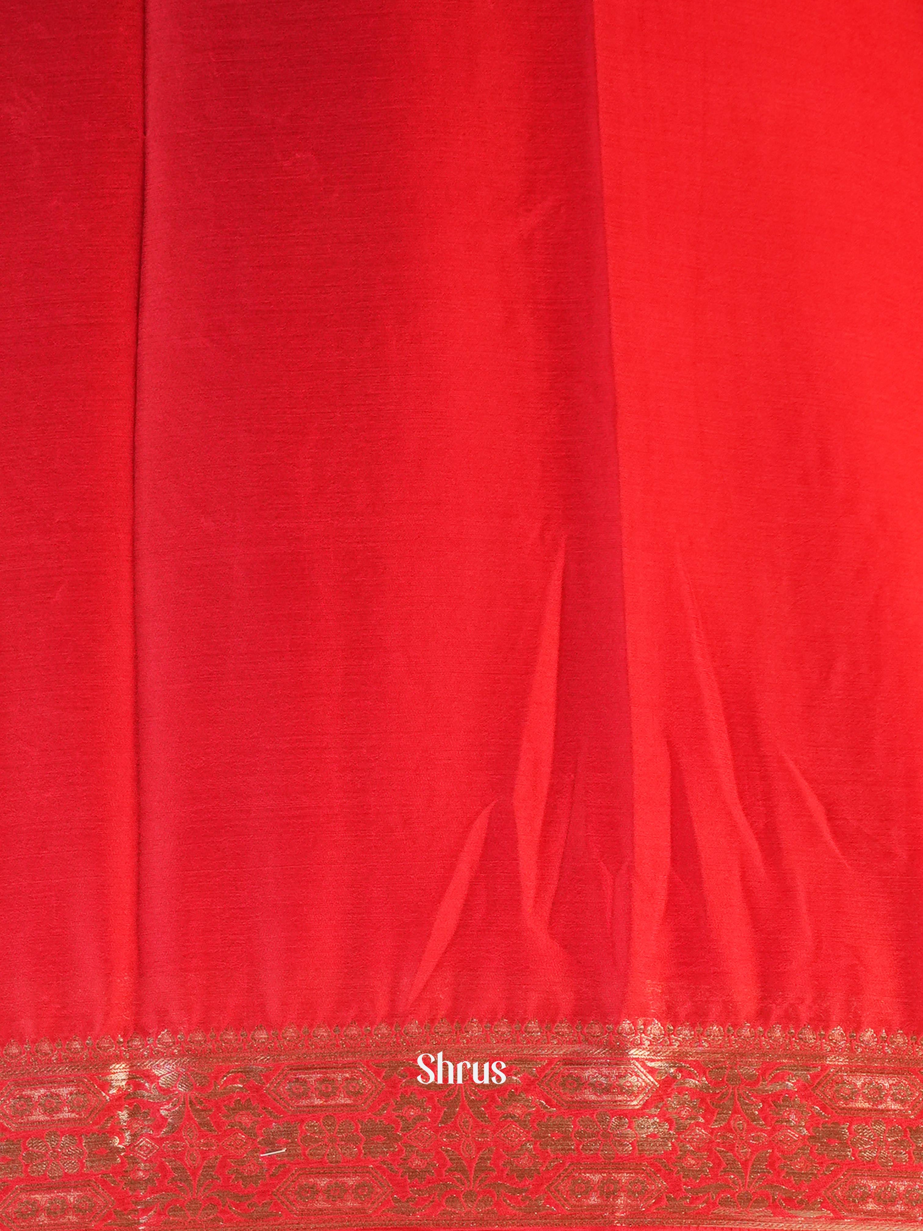 Red - Semi Mysoresilk Saree - Shop on Shrus.com