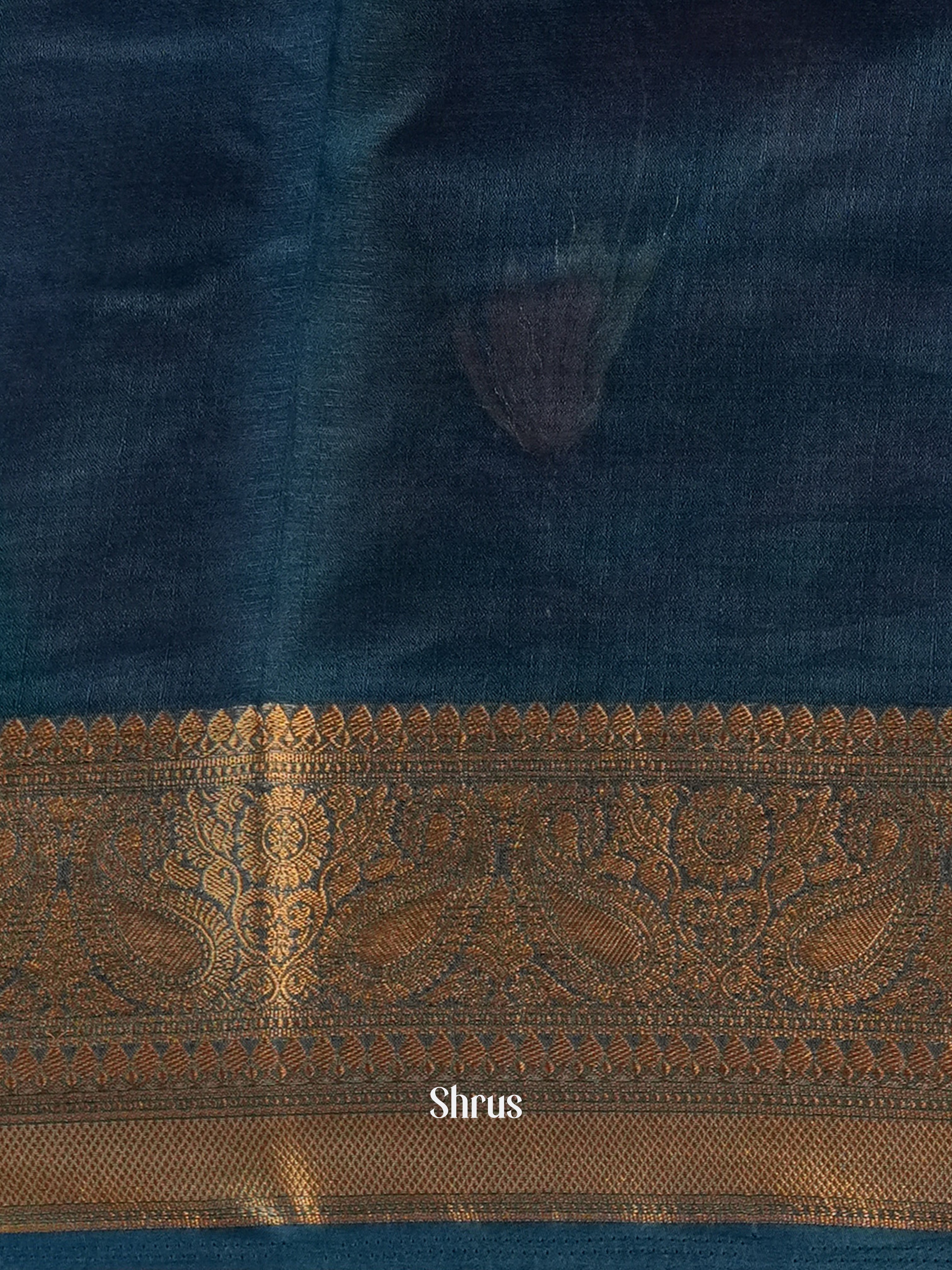 Blue - Semi Organza Saree - Shop on Shrus.com
