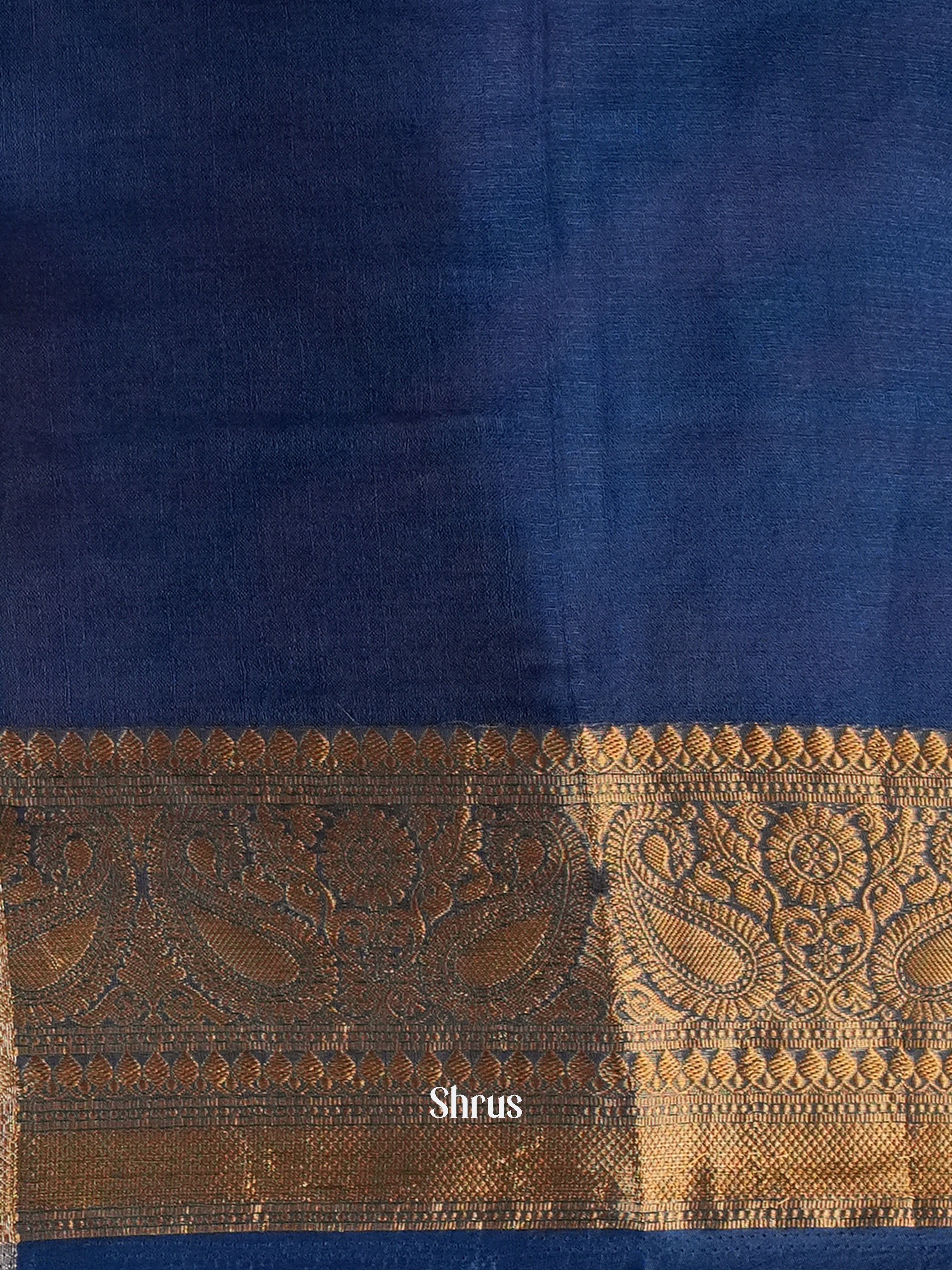 Blue - Semi Organza Saree - Shop on Shrus.com