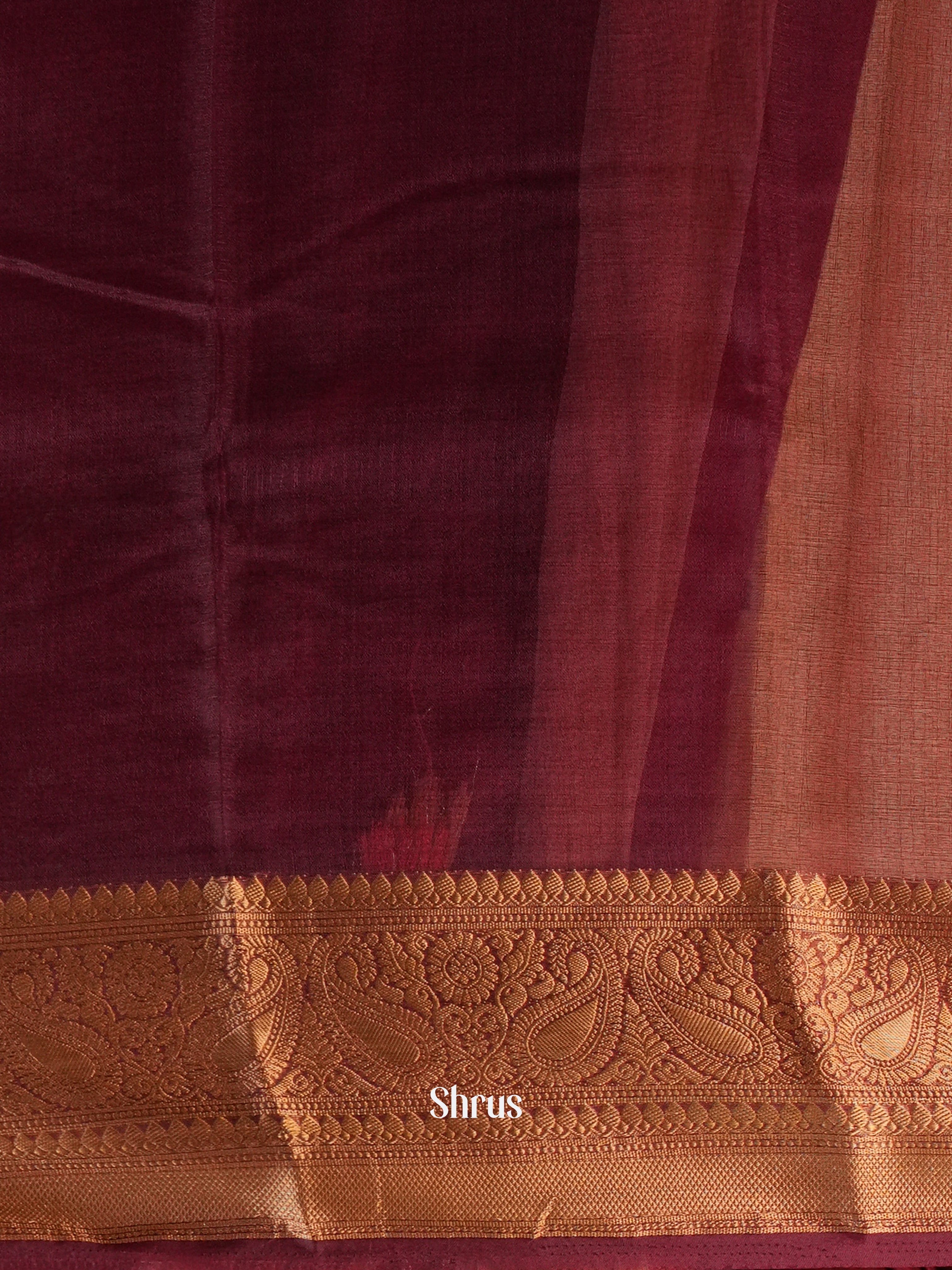 Brown - Semi Organza Saree - Shop on Shrus.com