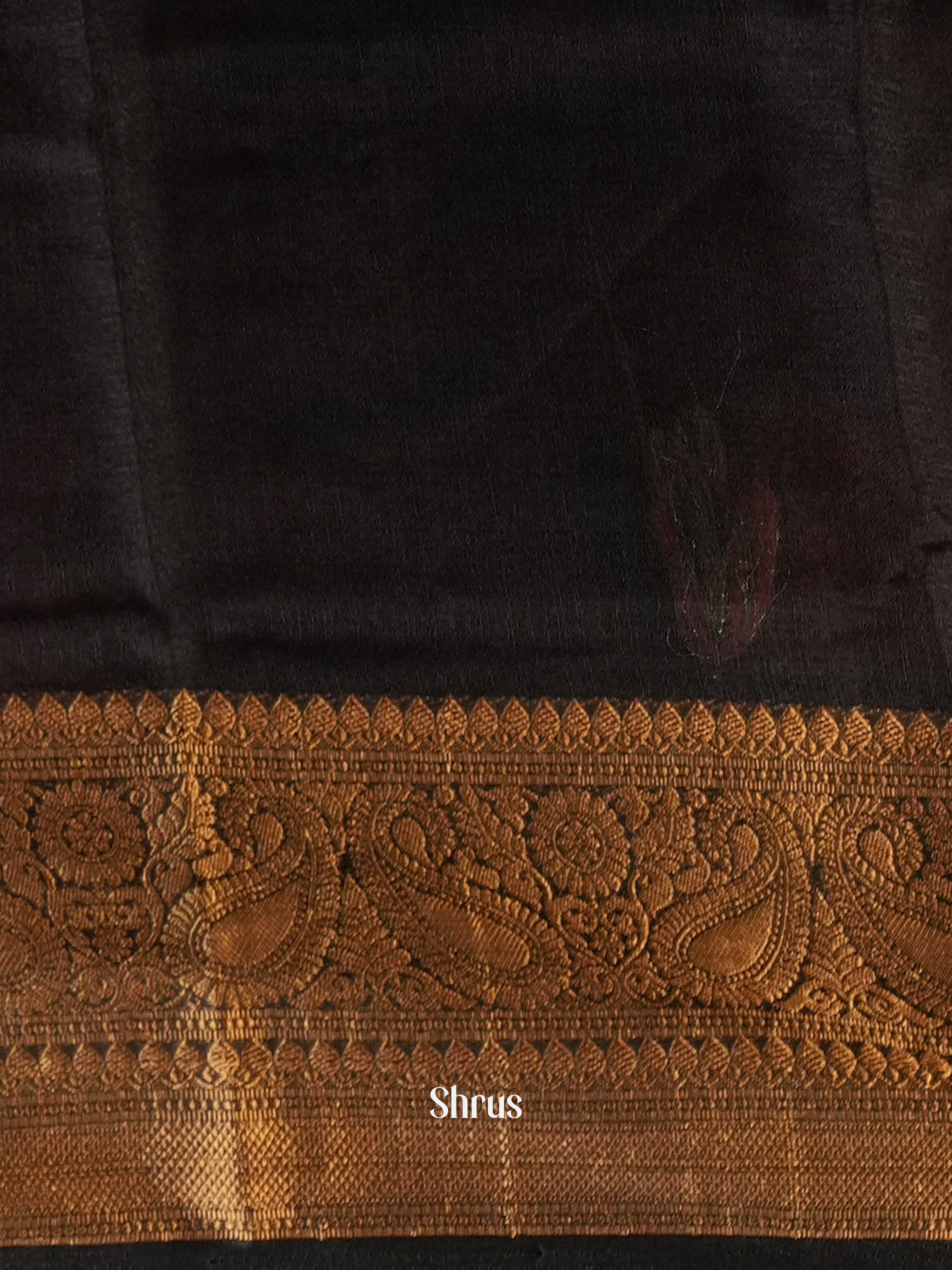 Black - Semi Organza Saree - Shop on Shrus.com