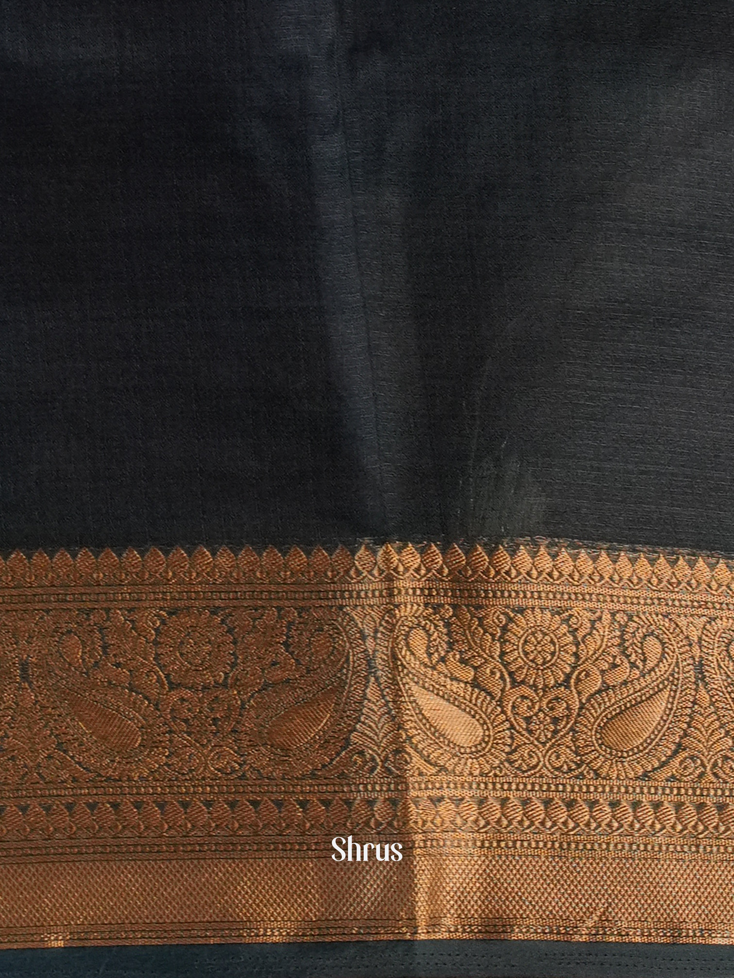 Dark Green - Semi Organza Saree - Shop on Shrus.com