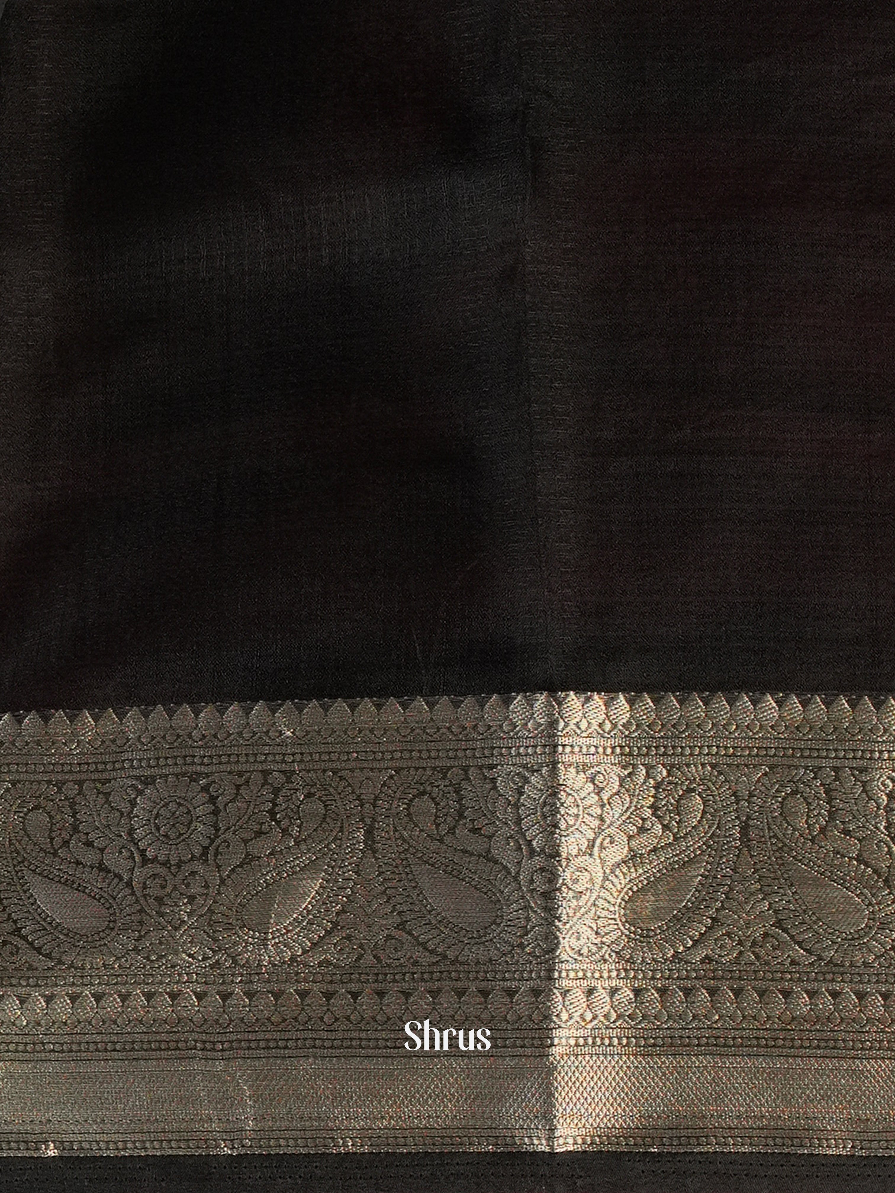 Black - Semi Organza Saree - Shop on Shrus.com