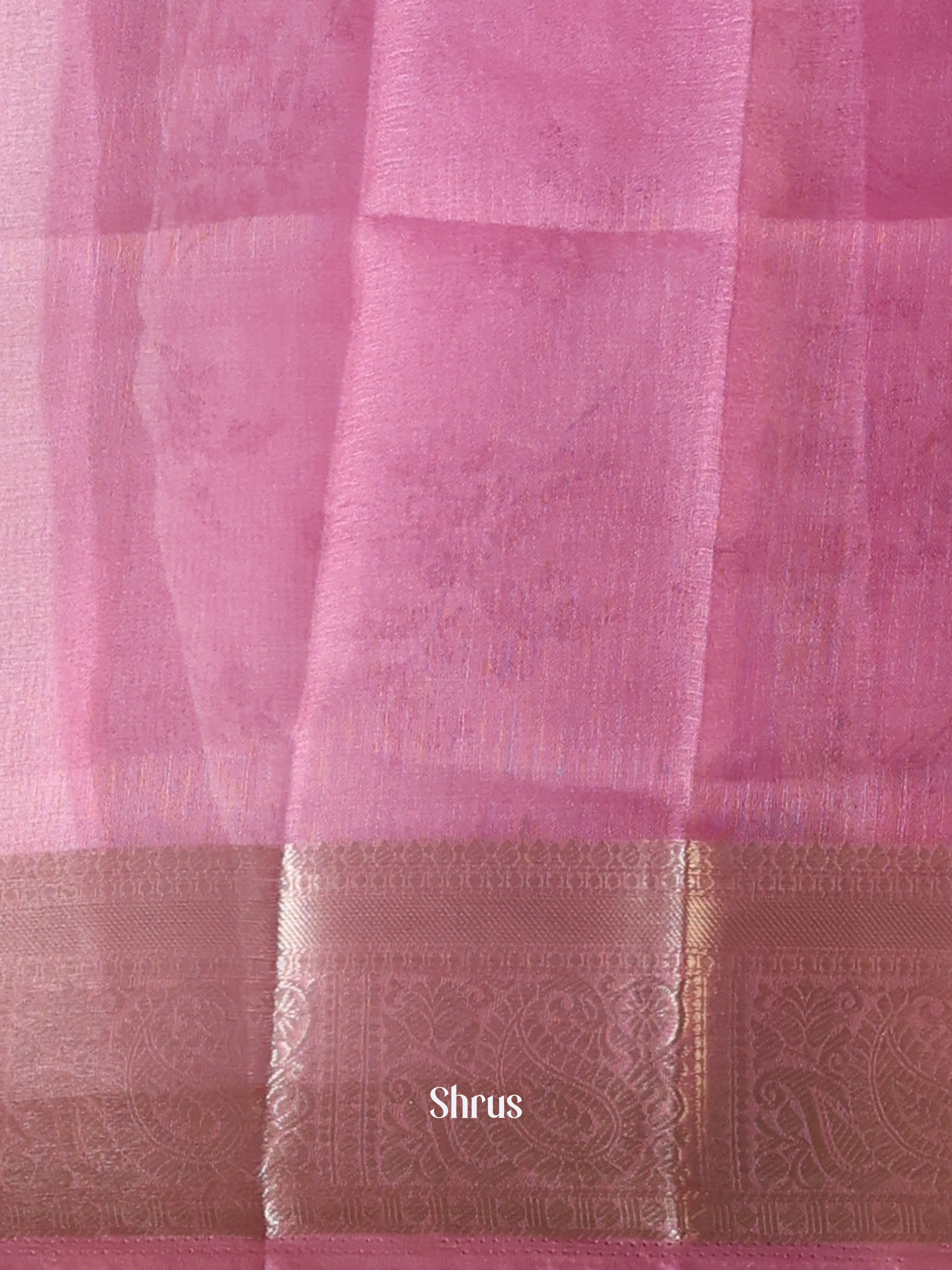 Pink - Semi Organza Saree - Shop on Shrus.com