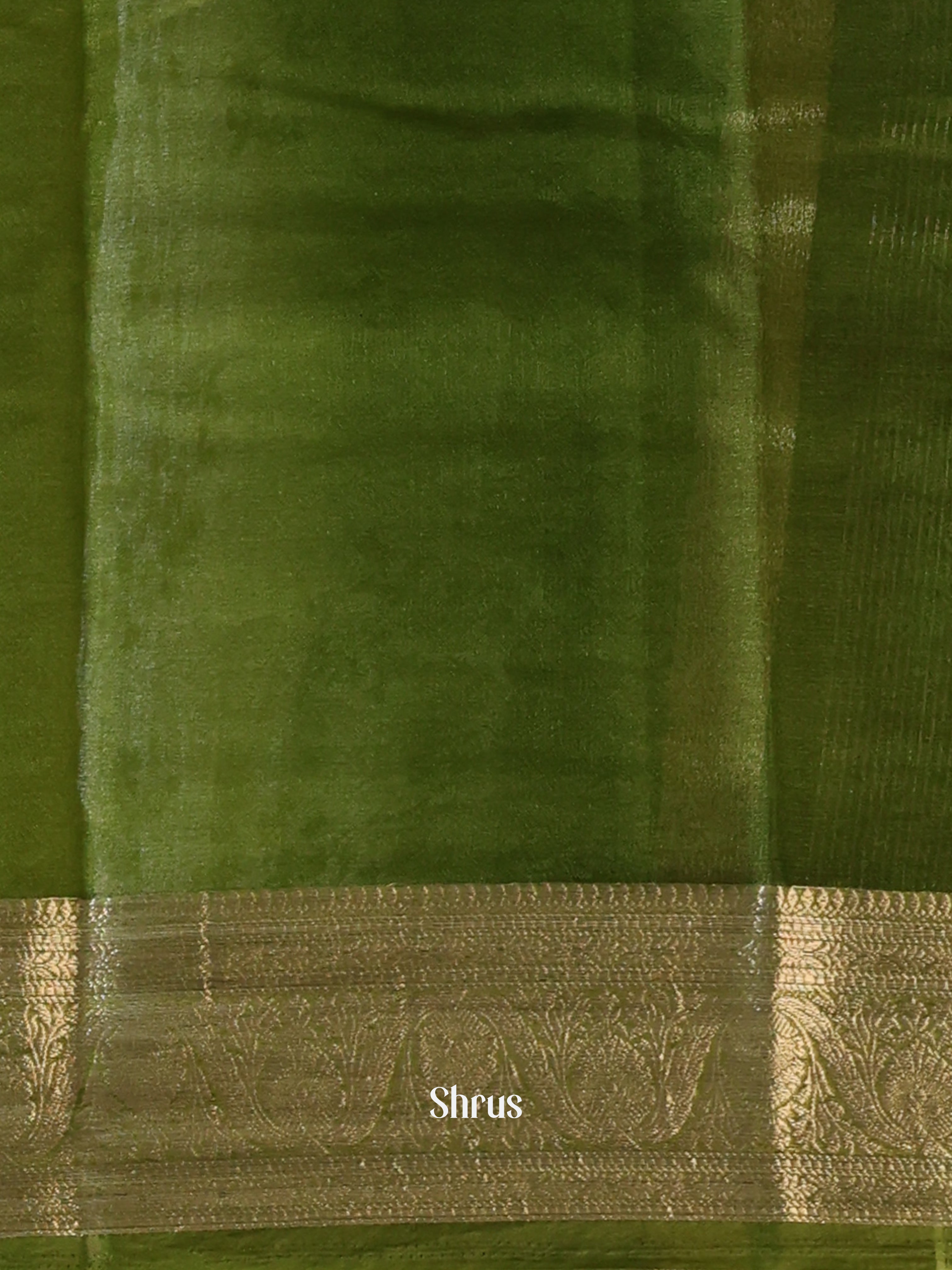 Green - Semi Organza Saree - Shop on Shrus.com