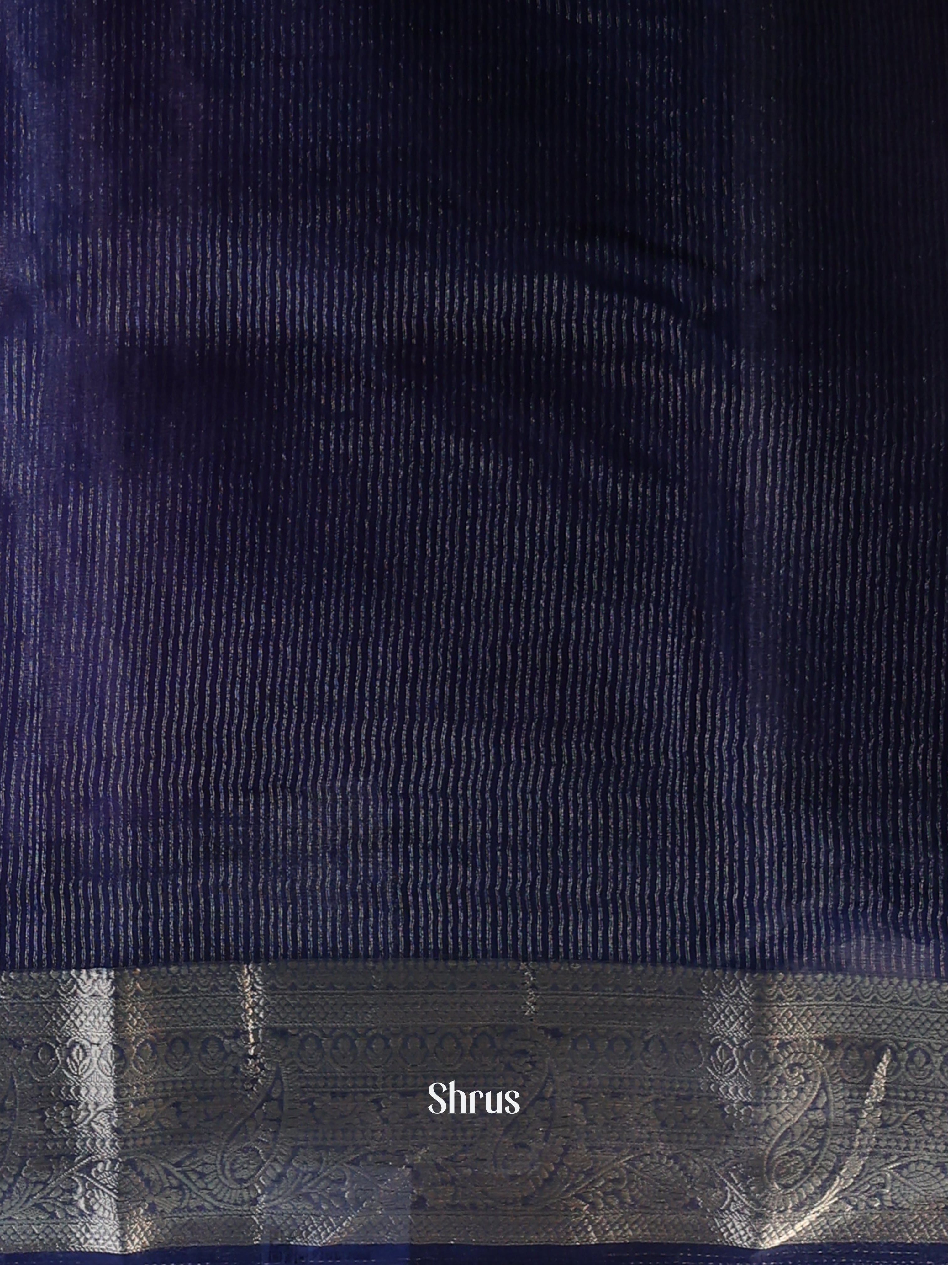 Maroon & Blue - Semi Organza Saree - Shop on Shrus.com