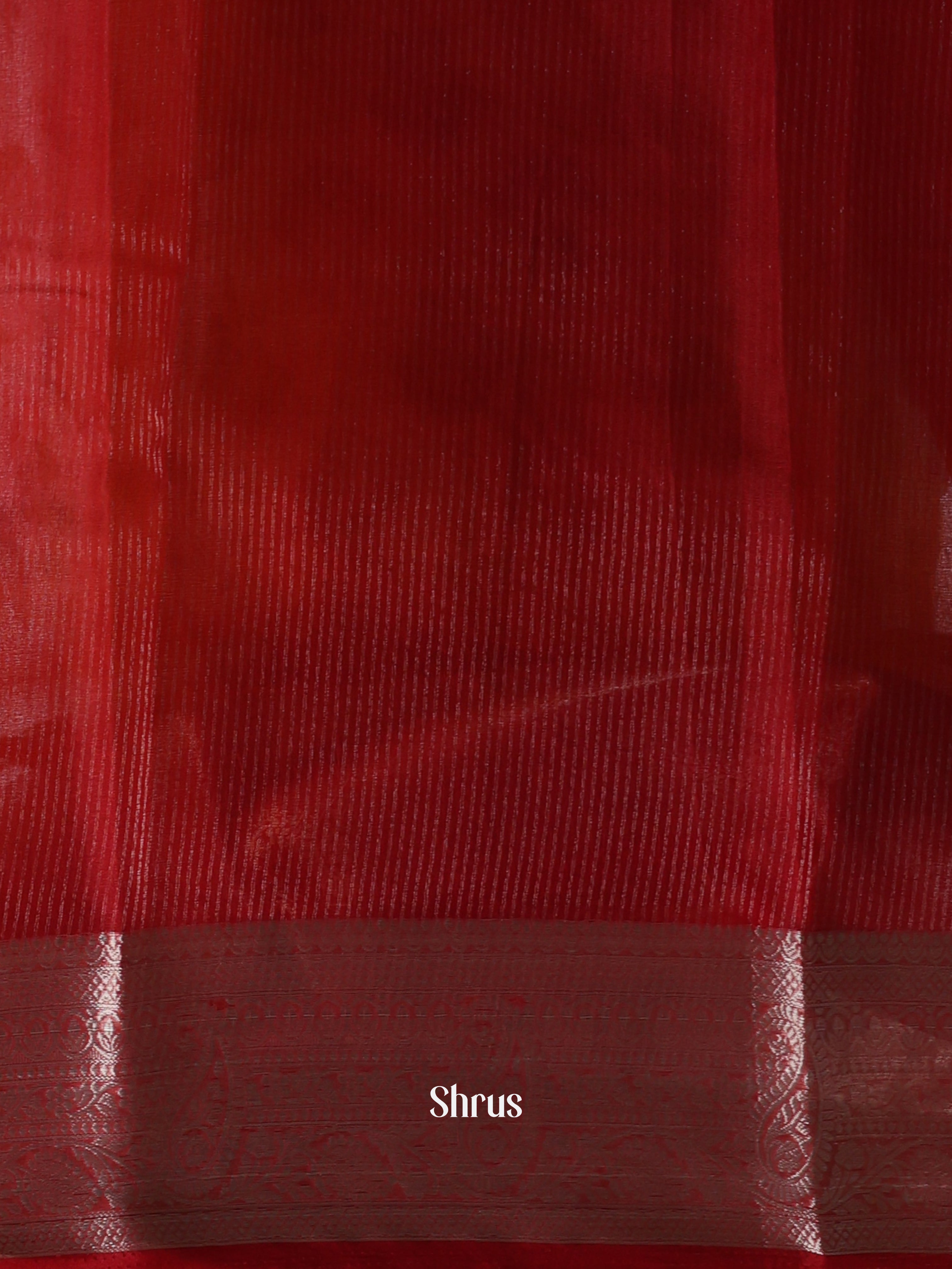 Orange & Red - Semi Organza Saree - Shop on Shrus.com