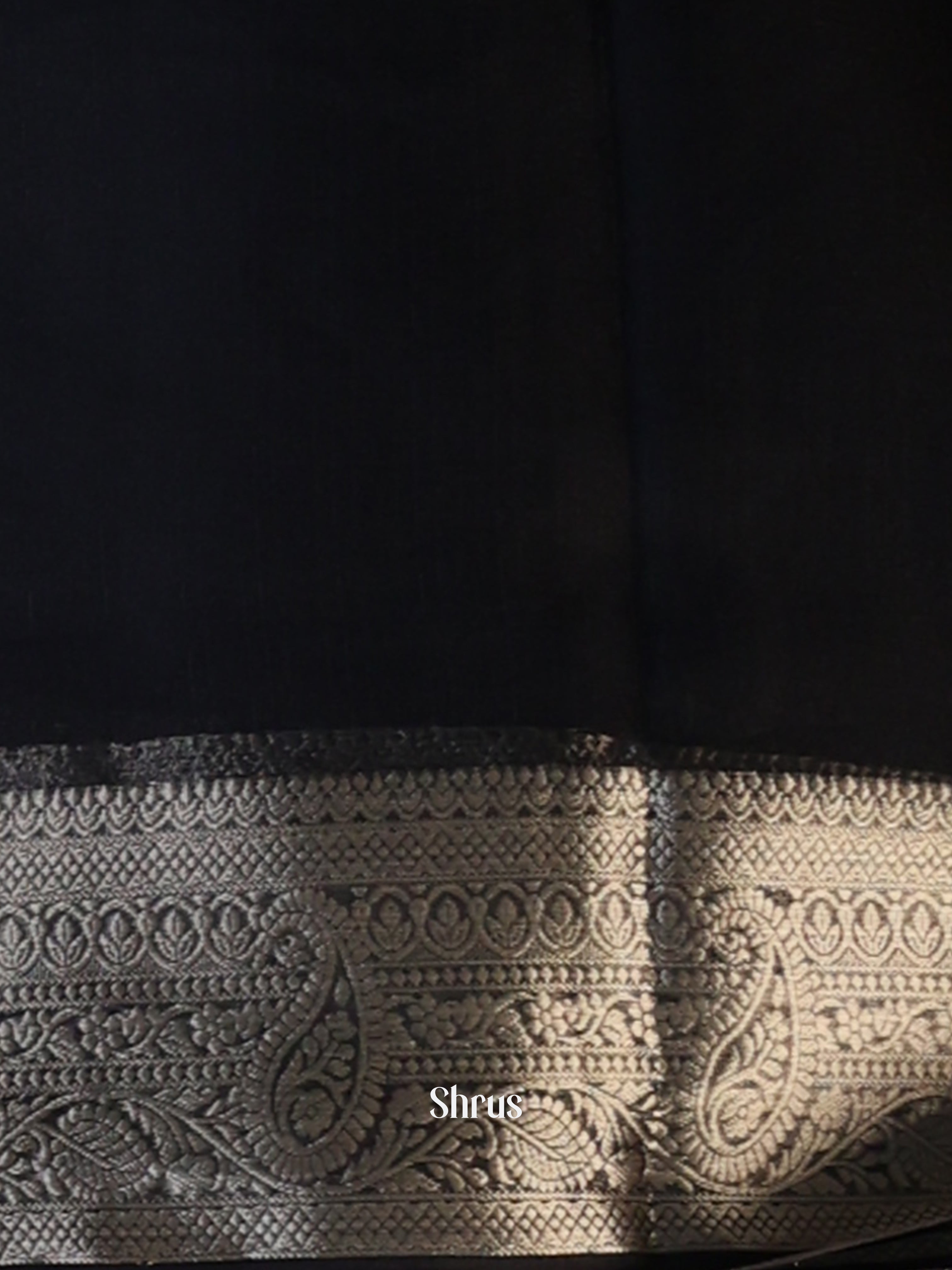 Black - Semi Organza Saree - Shop on Shrus.com