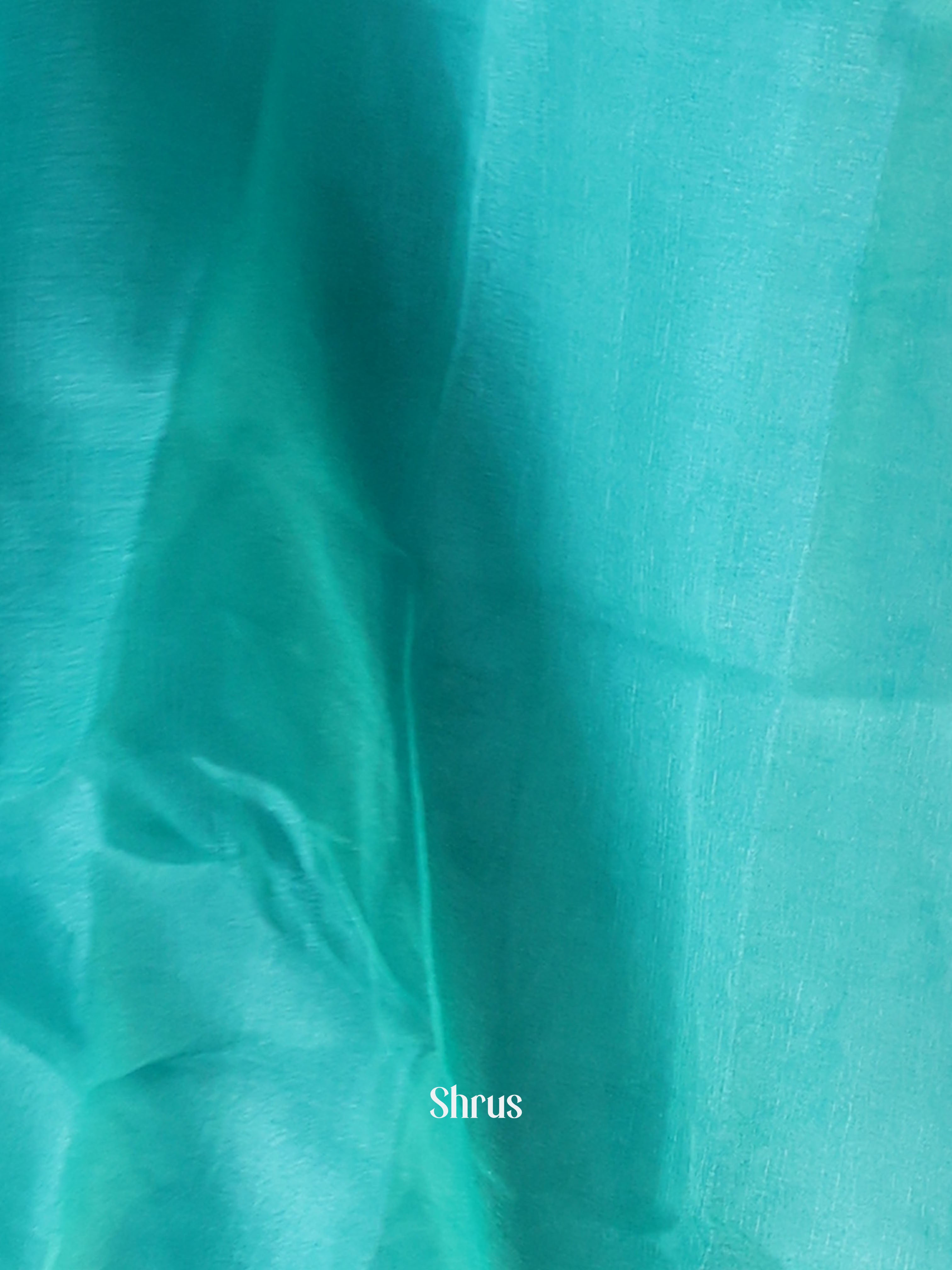 Green- Semi Organza Saree - Shop on Shrus.com
