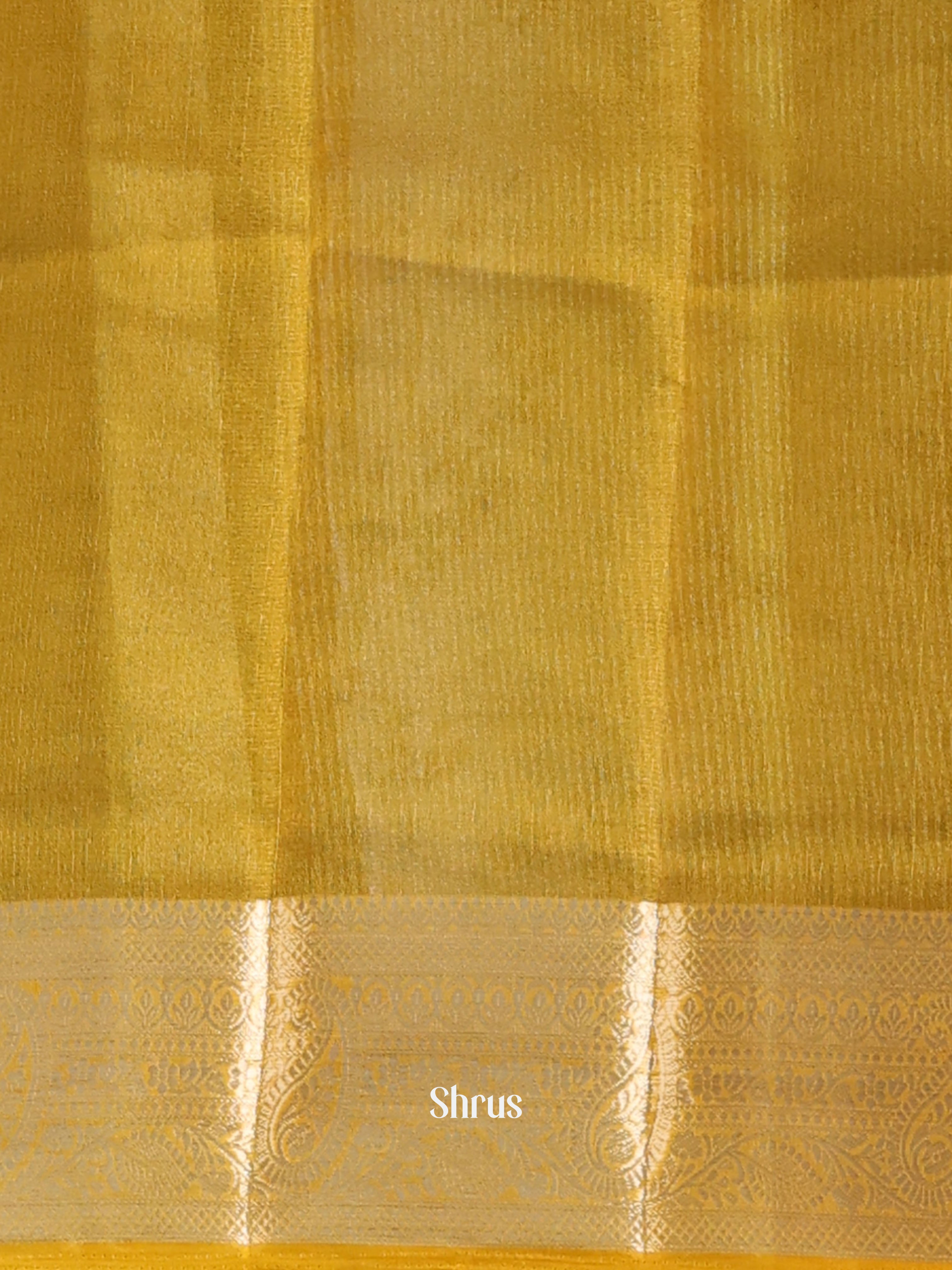 Green & Mehandi - Semi Organza Saree - Shop on Shrus.com