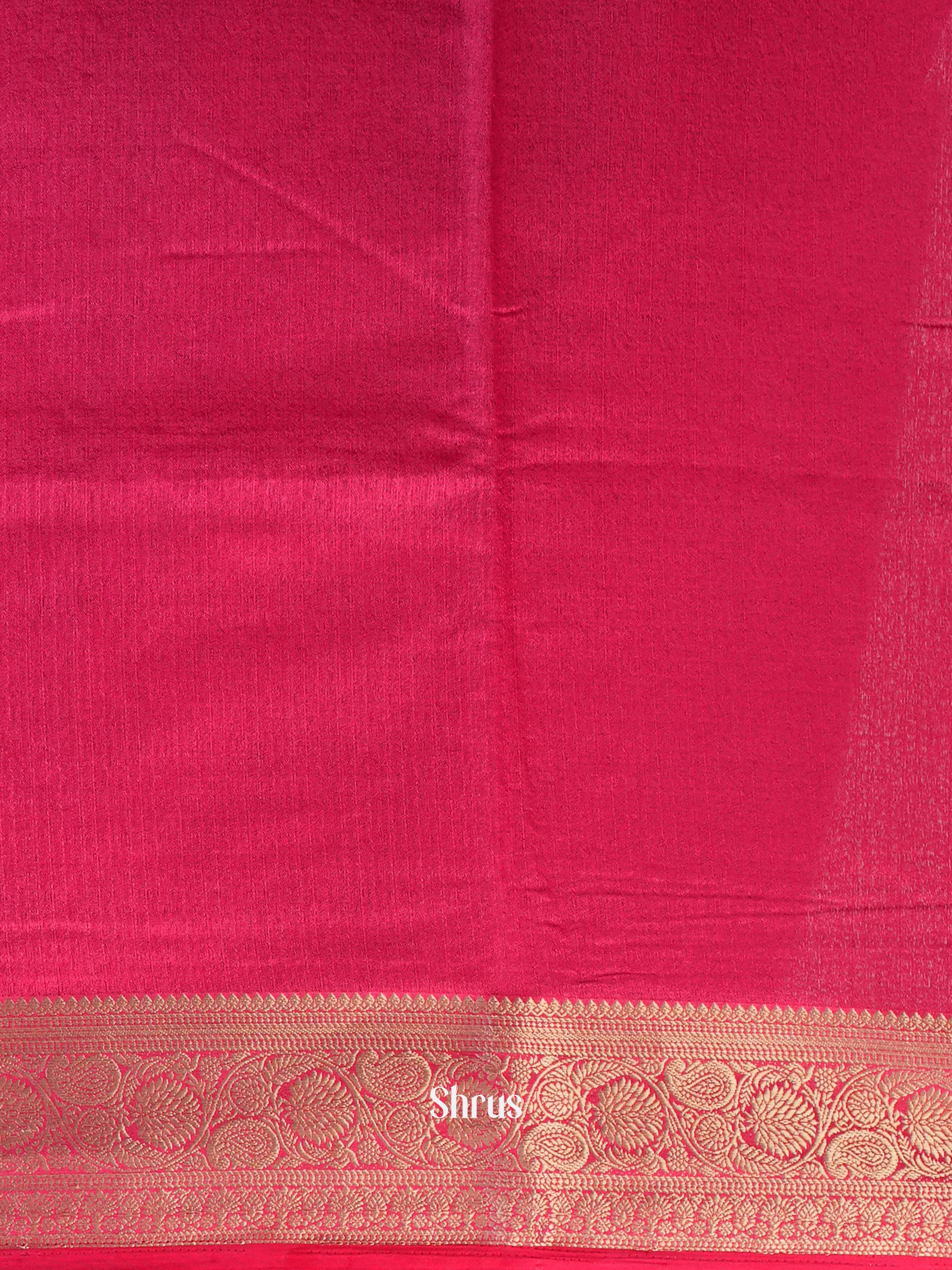 Pink - Semi Georgette Saree - Shop on Shrus.com
