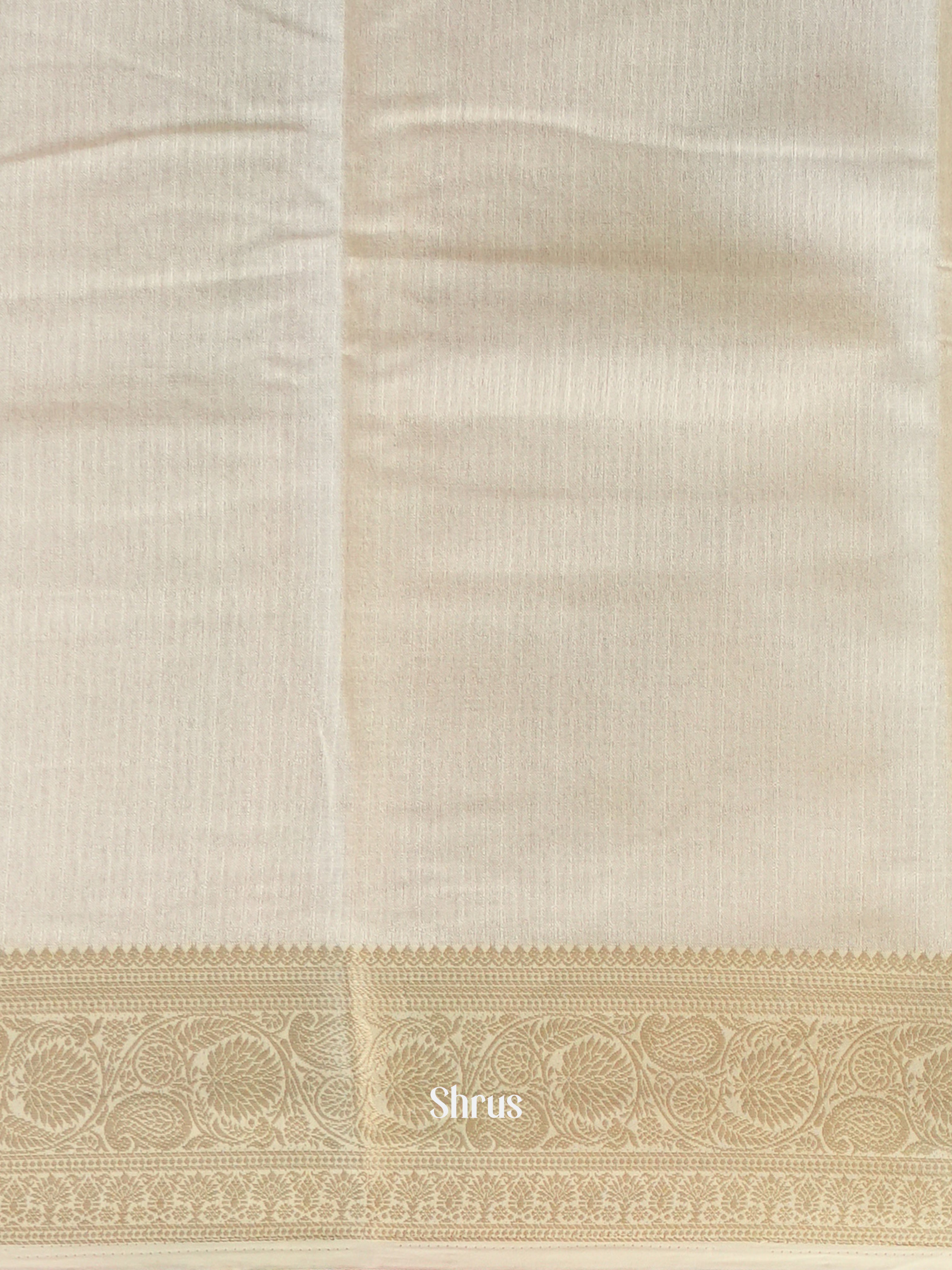 Cream - Semi Georgette Saree - Shop on Shrus.com