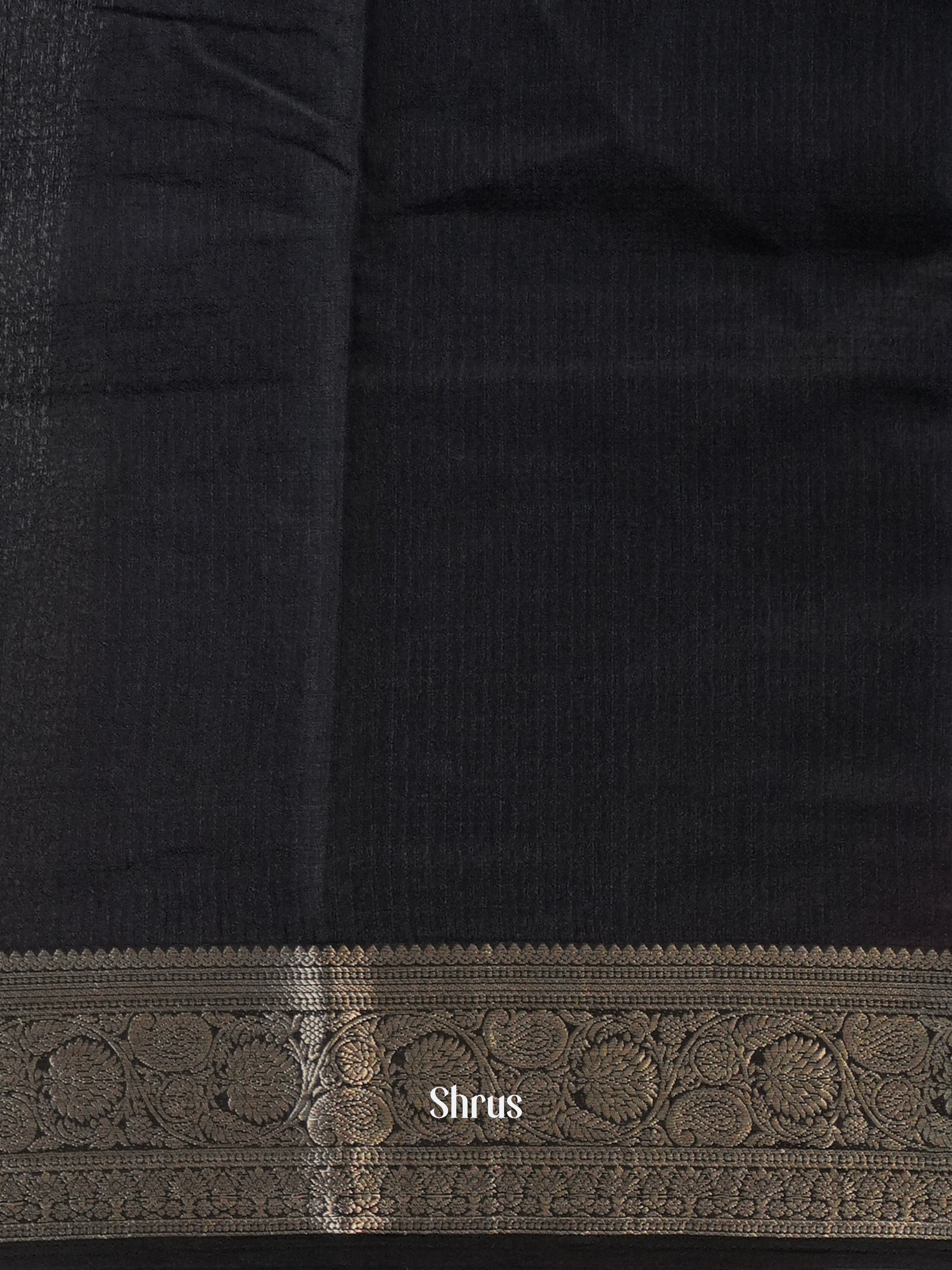 Black - Semi Georgette Saree - Shop on Shrus.com