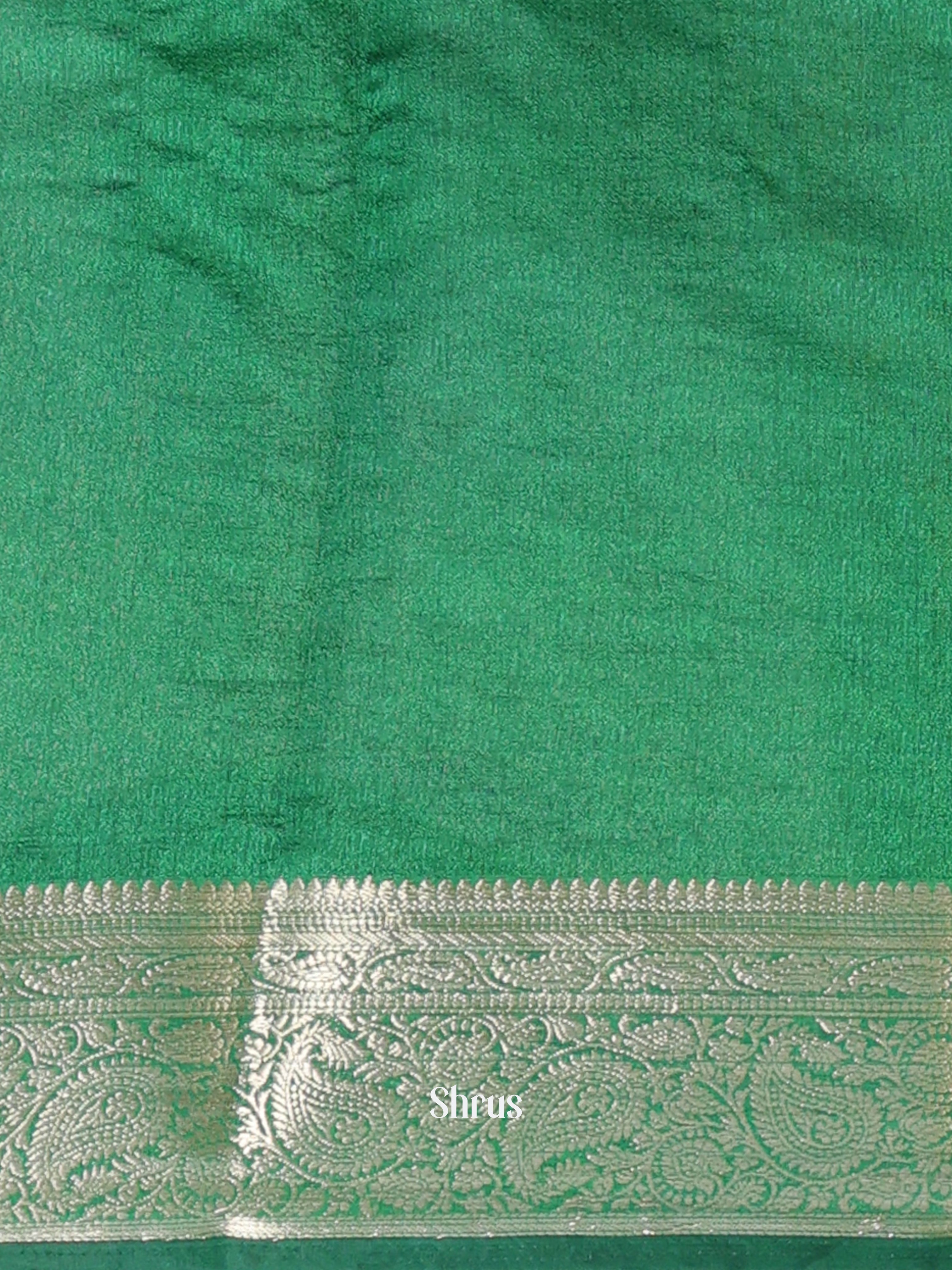 Green - Semi Georgette Saree - Shop on Shrus.com
