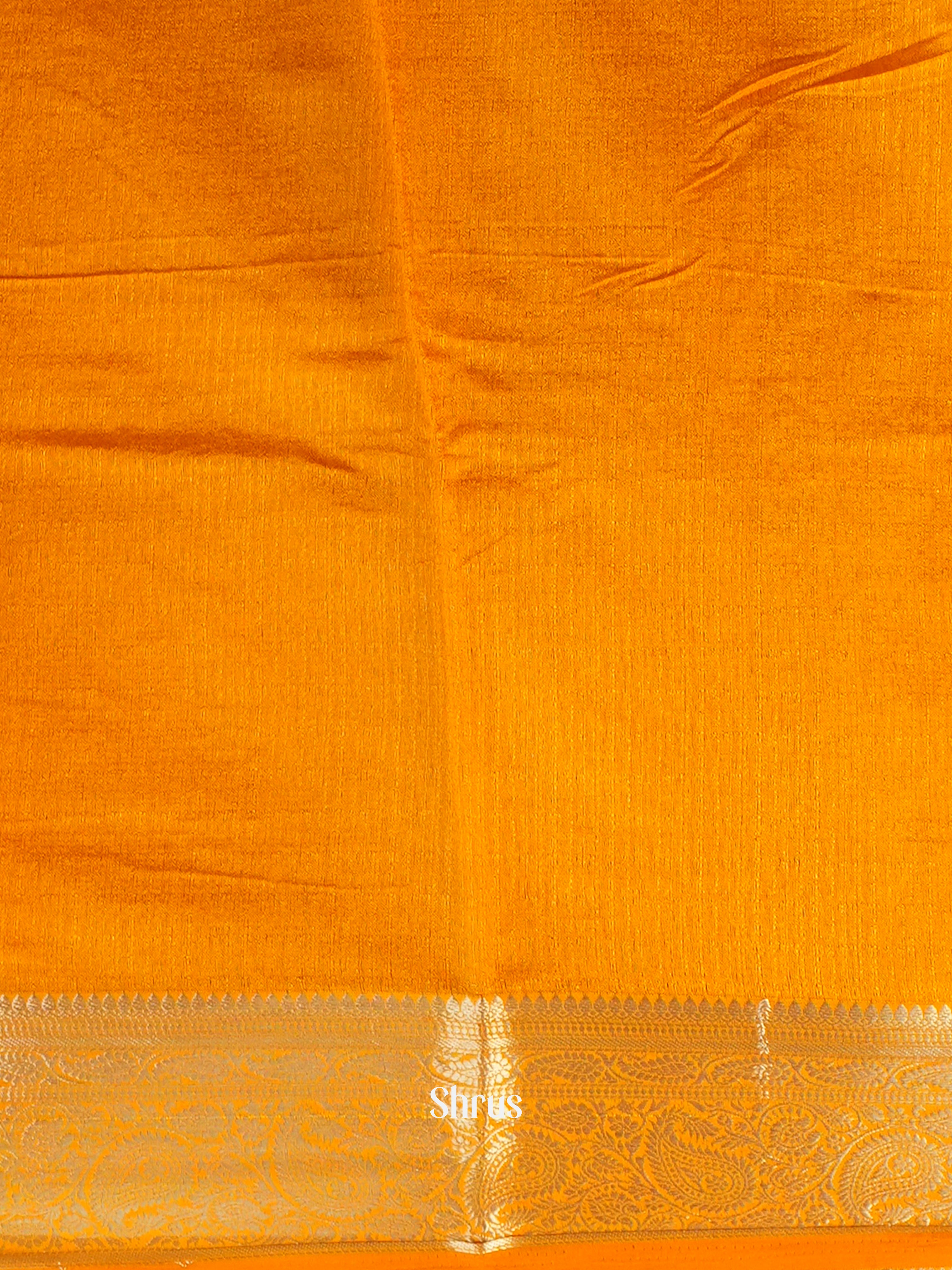 Mambazha Yellow - Semi Georgette Saree - Shop on Shrus.com