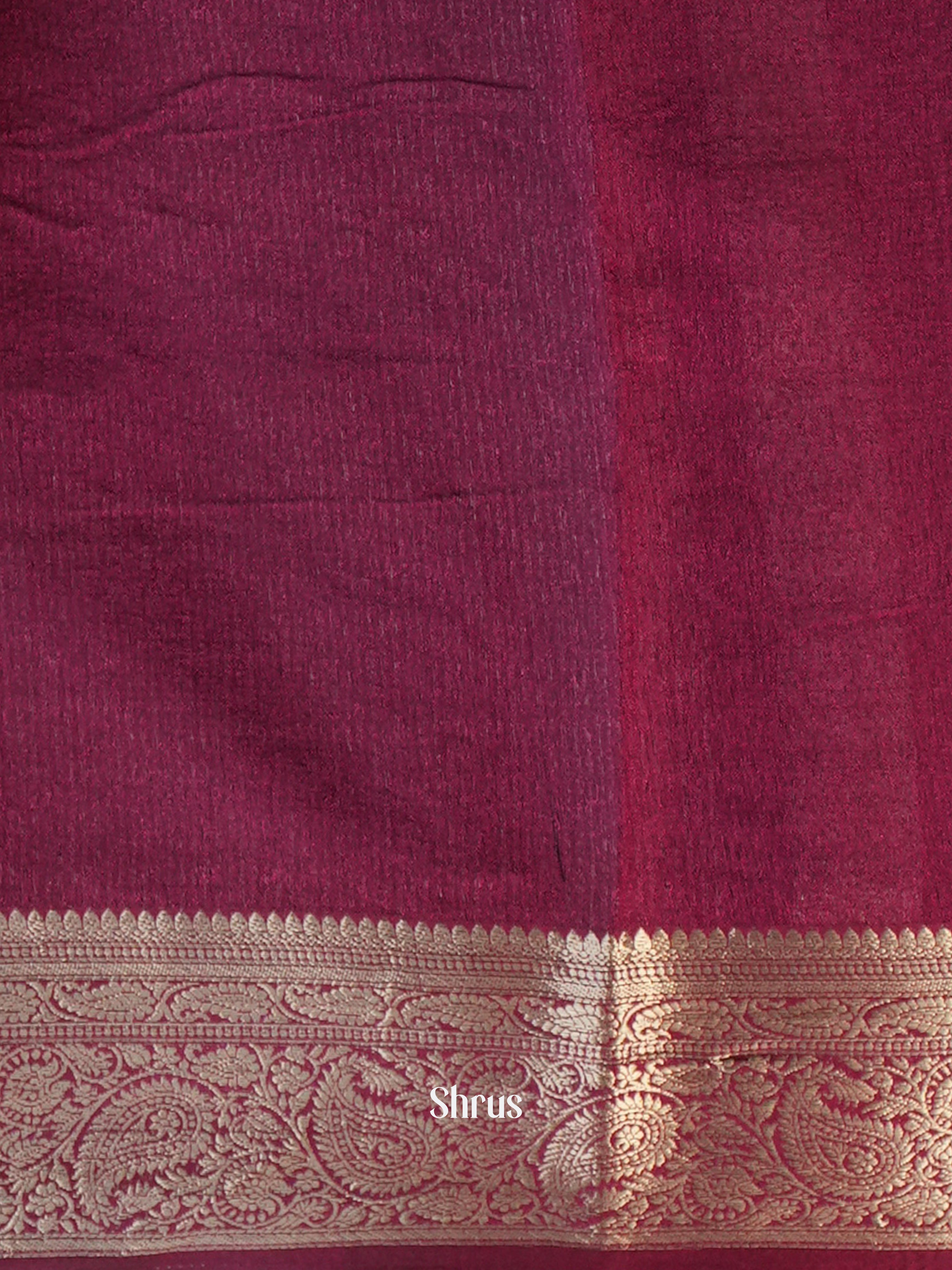 Maroon - Semi Georgette Saree - Shop on Shrus.com