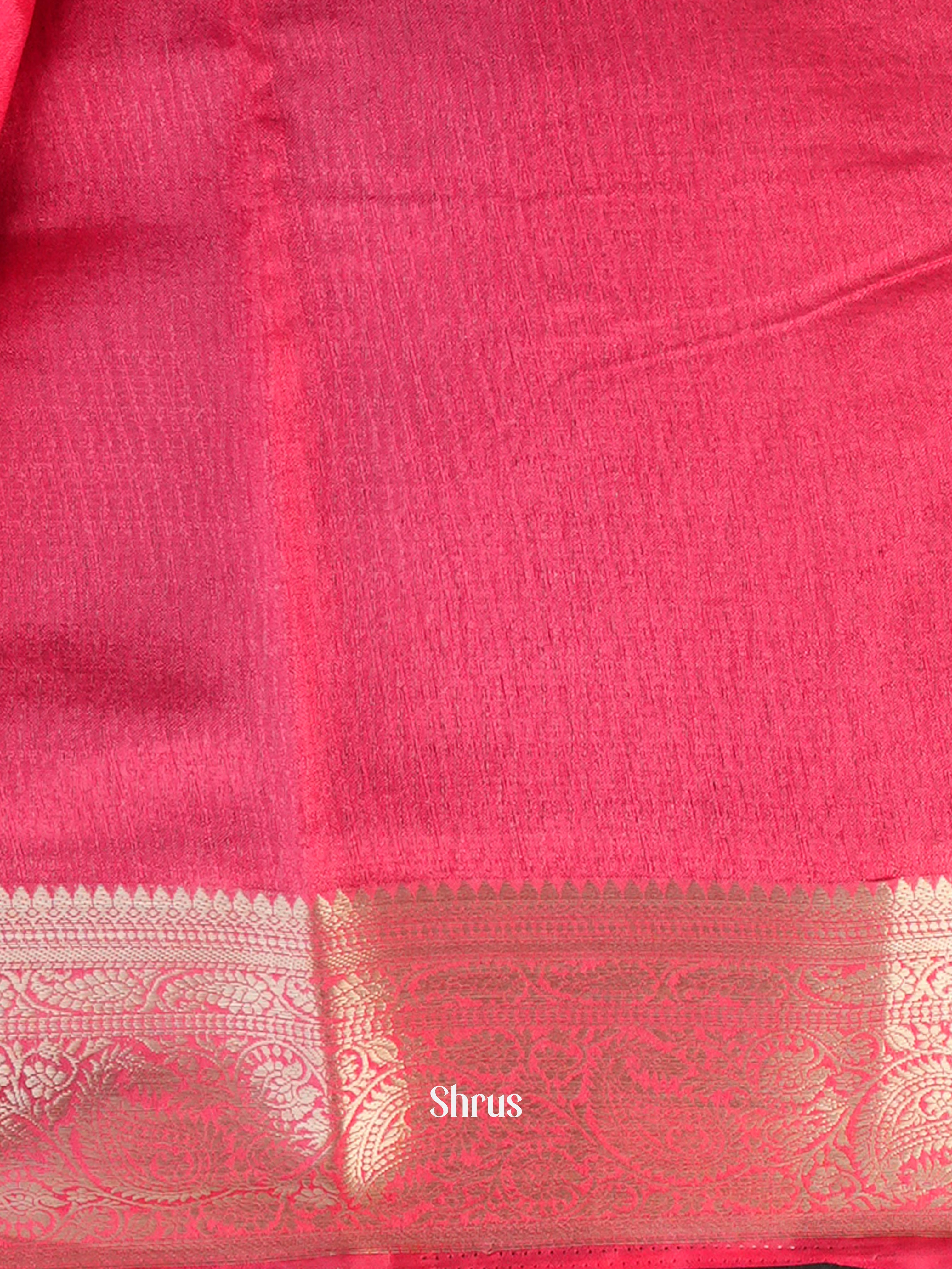 Pink - Semi Georgette Saree - Shop on Shrus.com