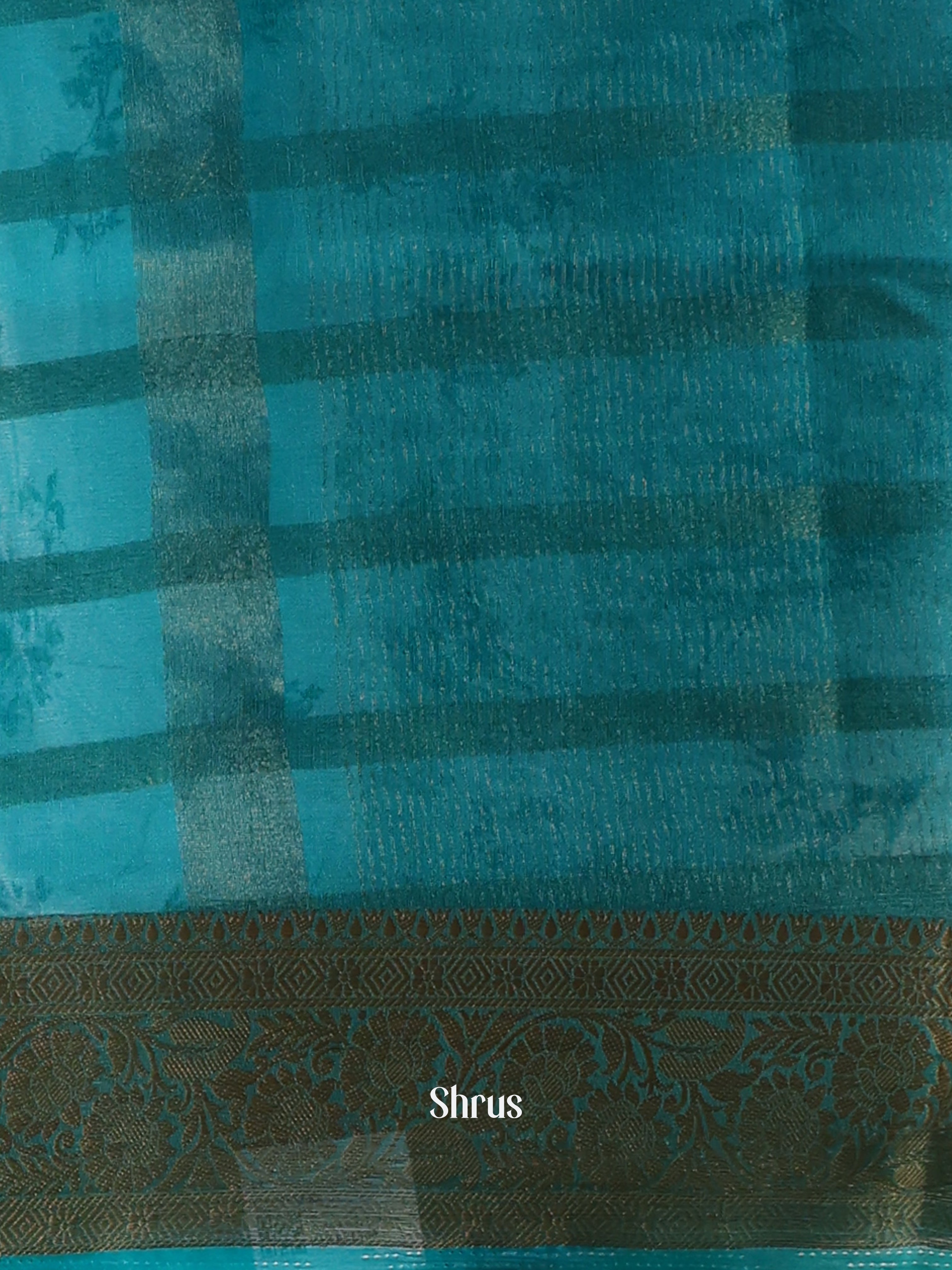 Green - Semi Organza Saree - Shop on Shrus.com