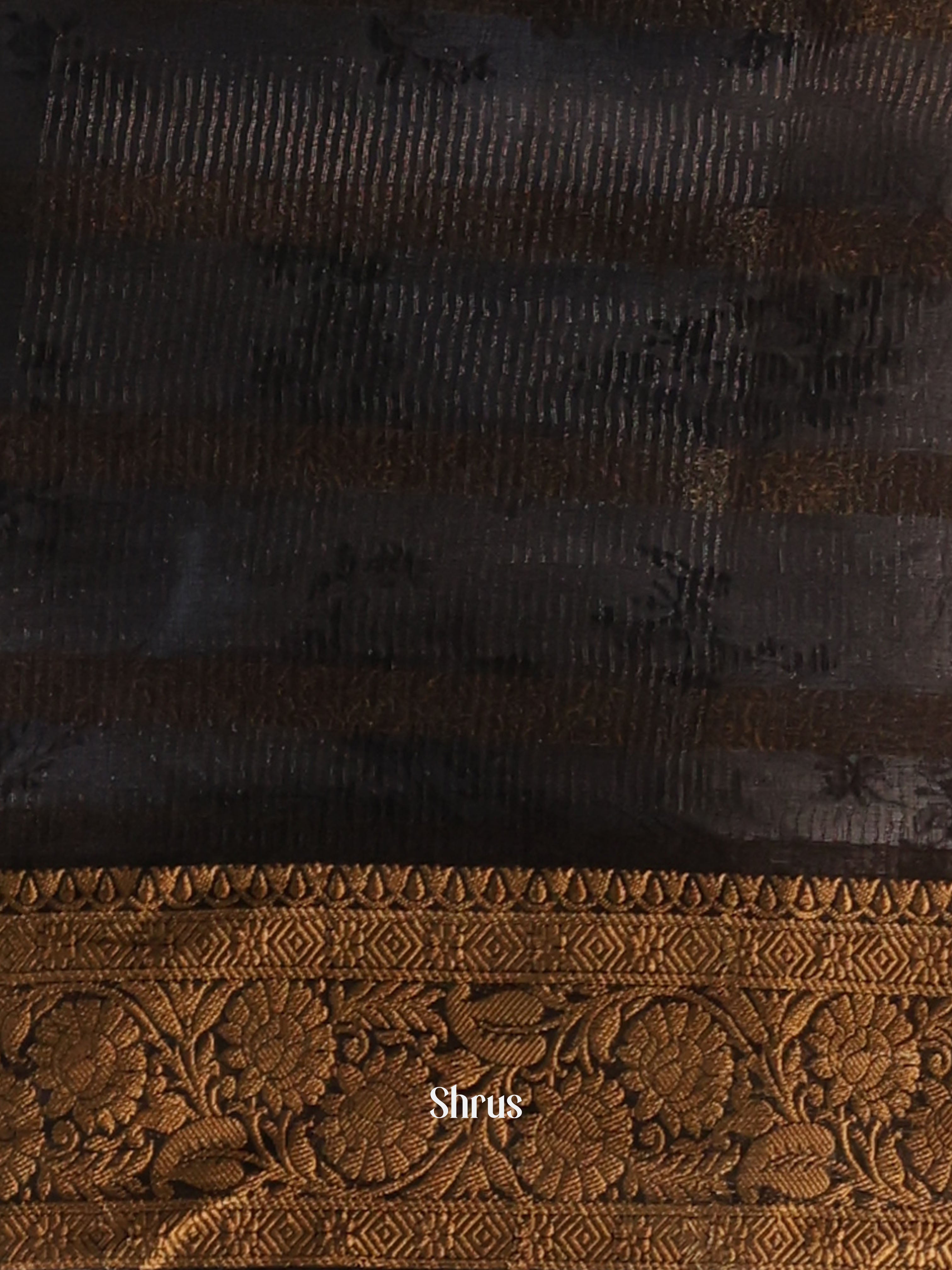 Black- Semi Organza Saree - Shop on Shrus.com