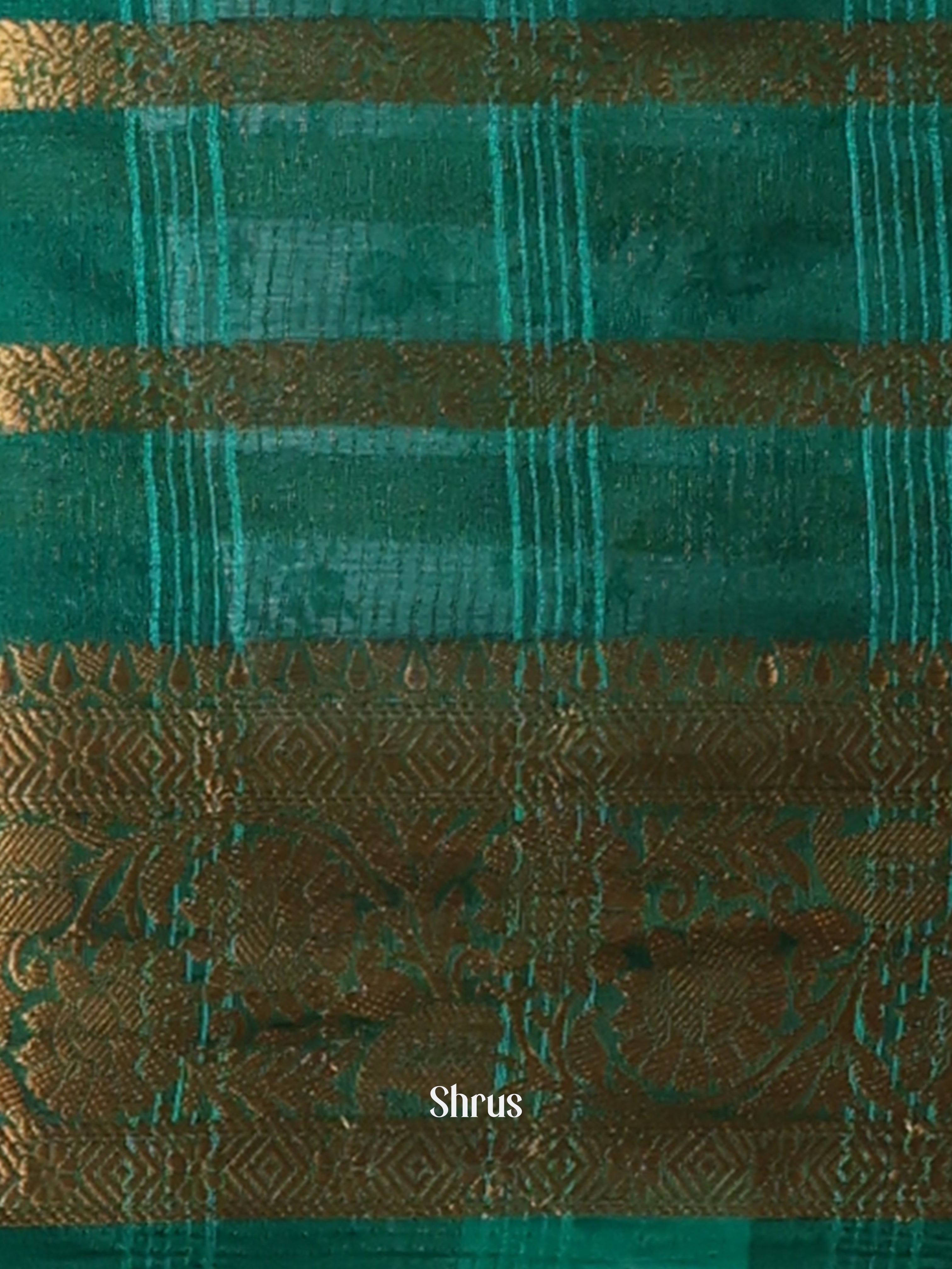 Green - Semi Organza Saree - Shop on Shrus.com