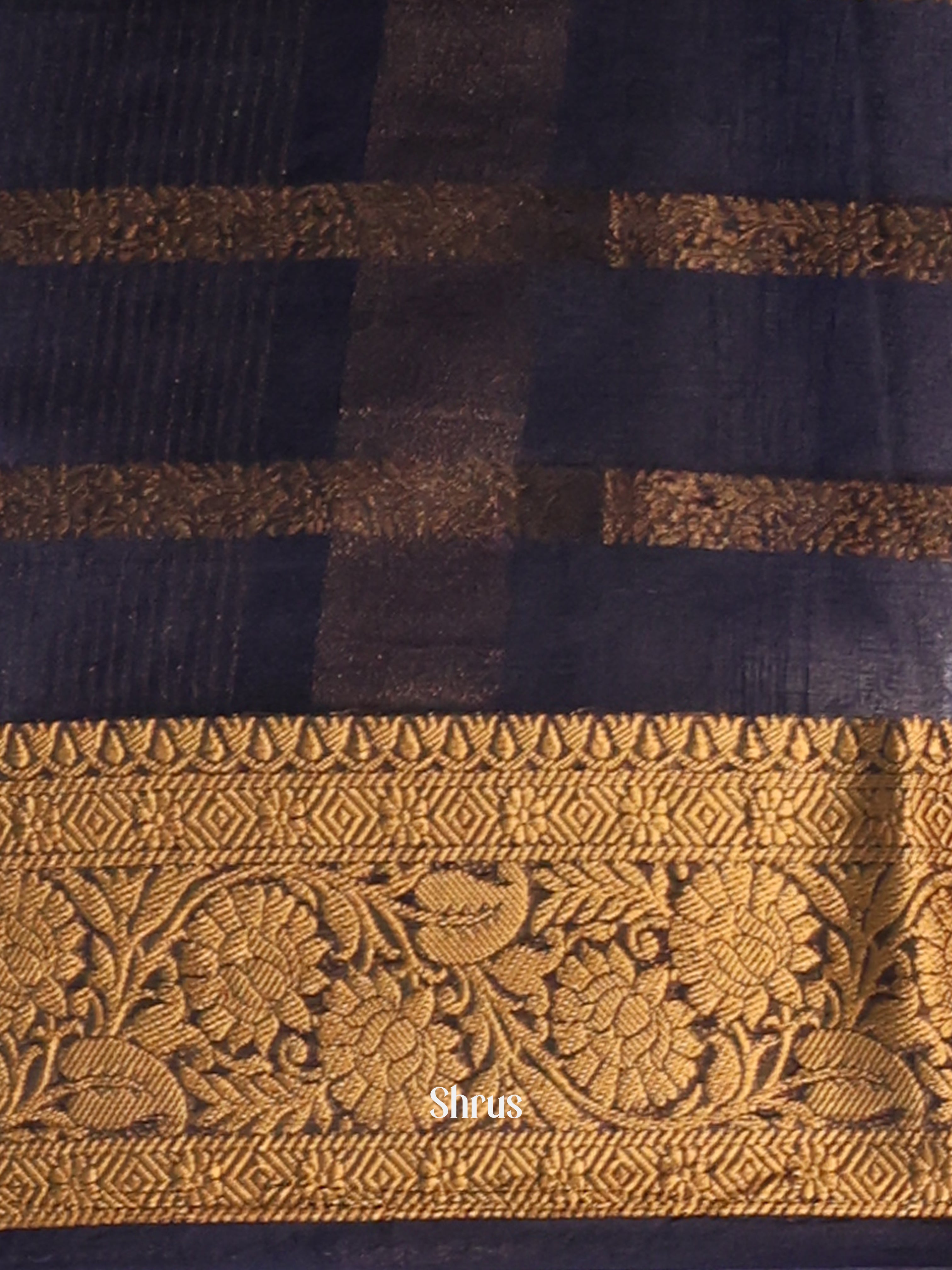 Blue - Semi Organza Saree - Shop on Shrus.com