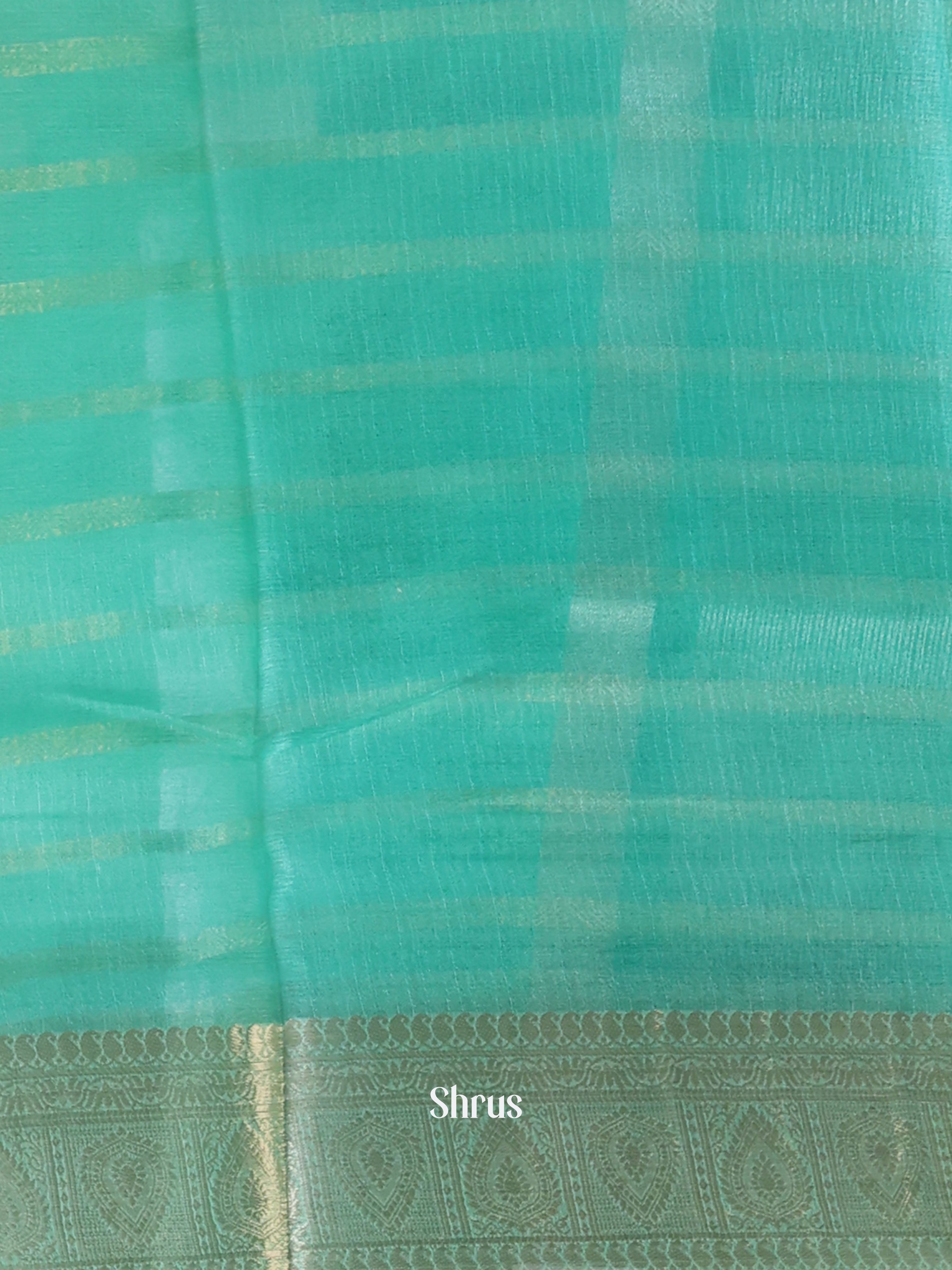 Green - Semi Organza Saree - Shop on Shrus.com
