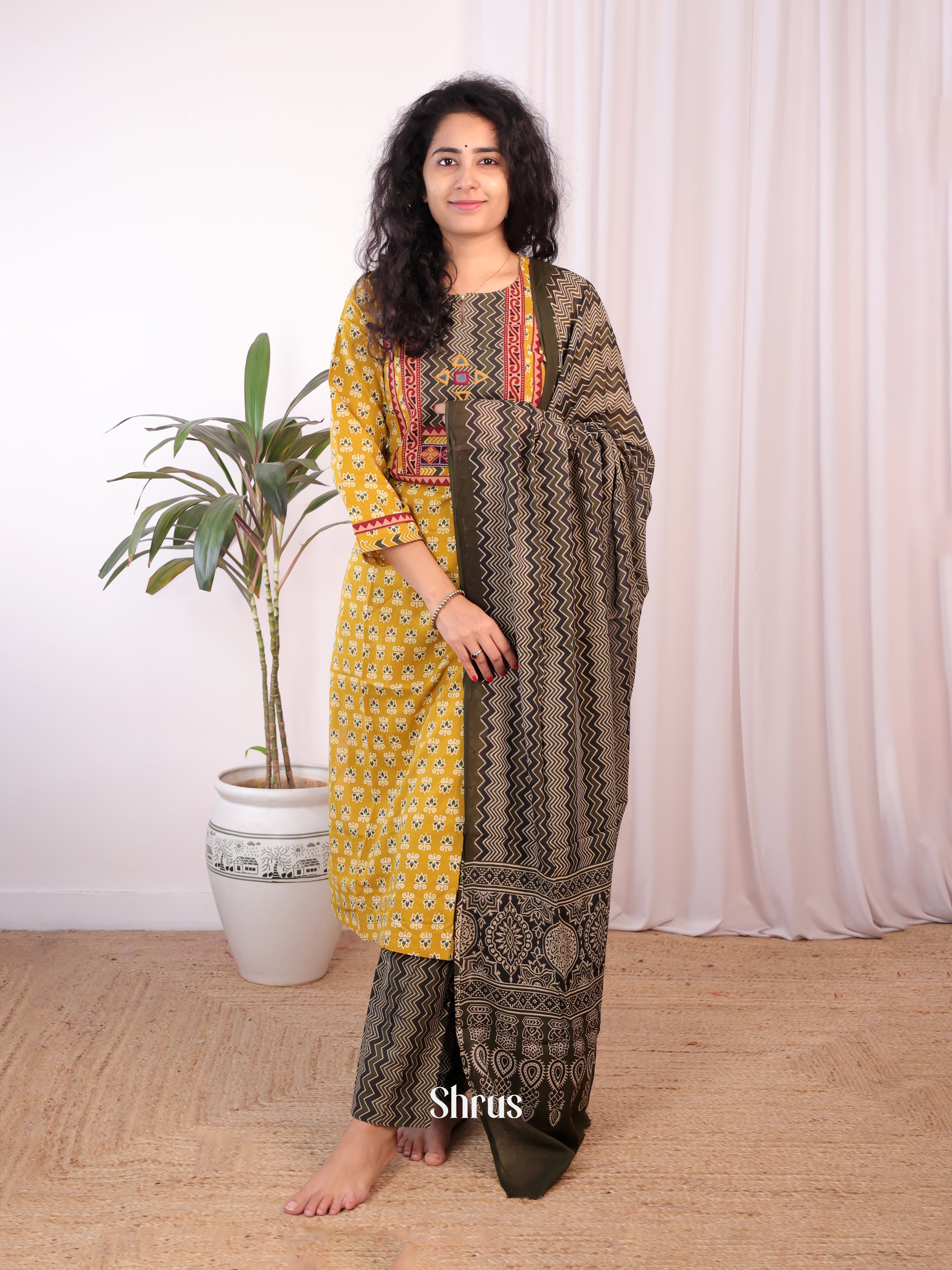 Mustard & Army Green - Readymade Suits - Shop on Shrus.com